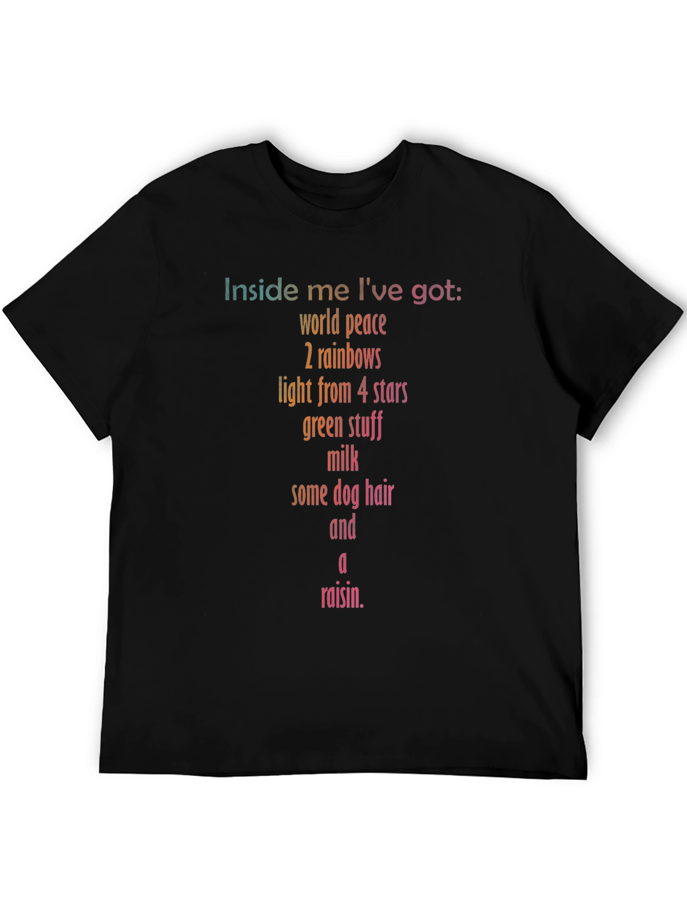 Black Humorous "Inside Me" Graphic Print T-Shirt view 5