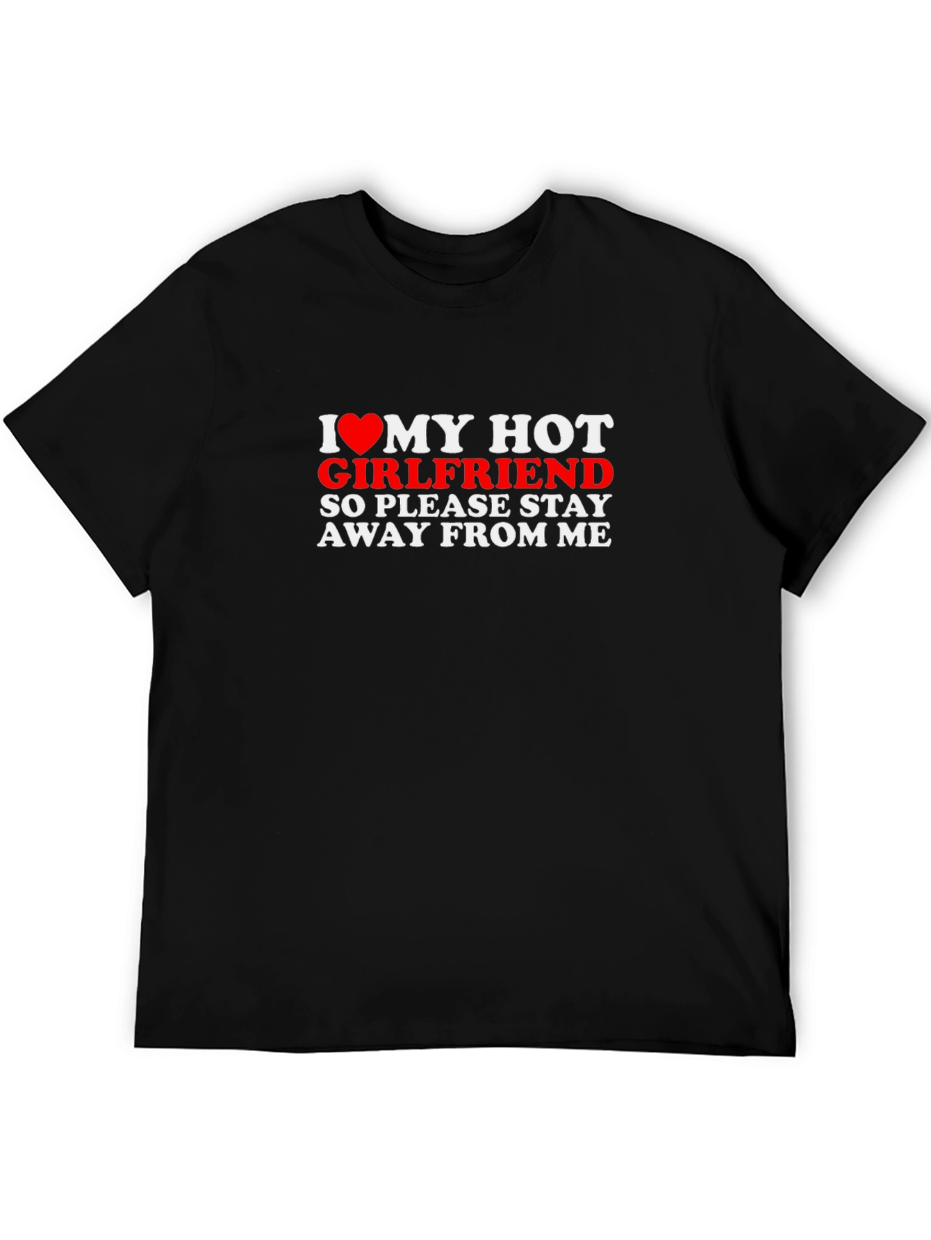 Black I Heart My Hot Girlfriend T-Shirt Novelty Gift view 5