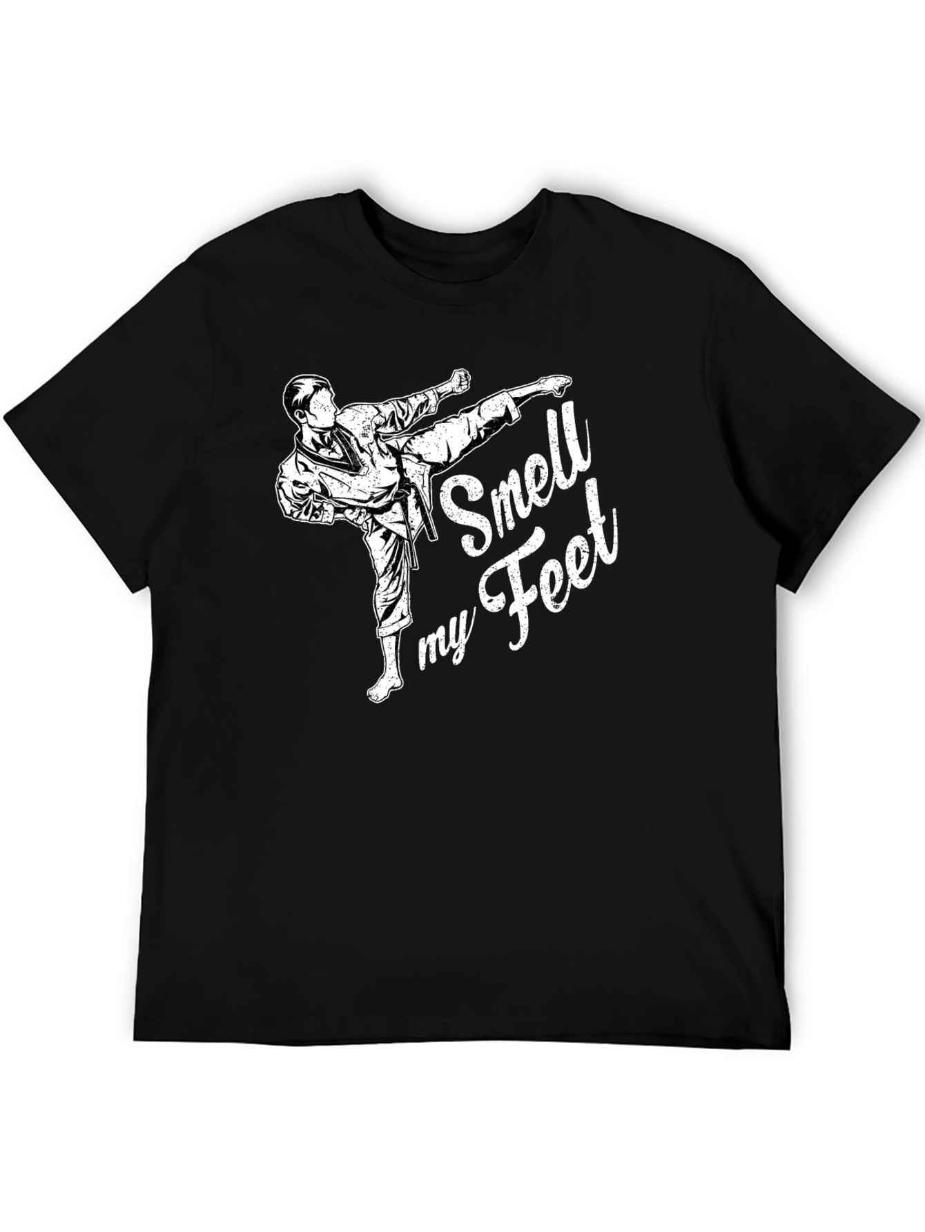 Black Smell My Feet Karate T-Shirt Funny Martial Arts Tee view 5