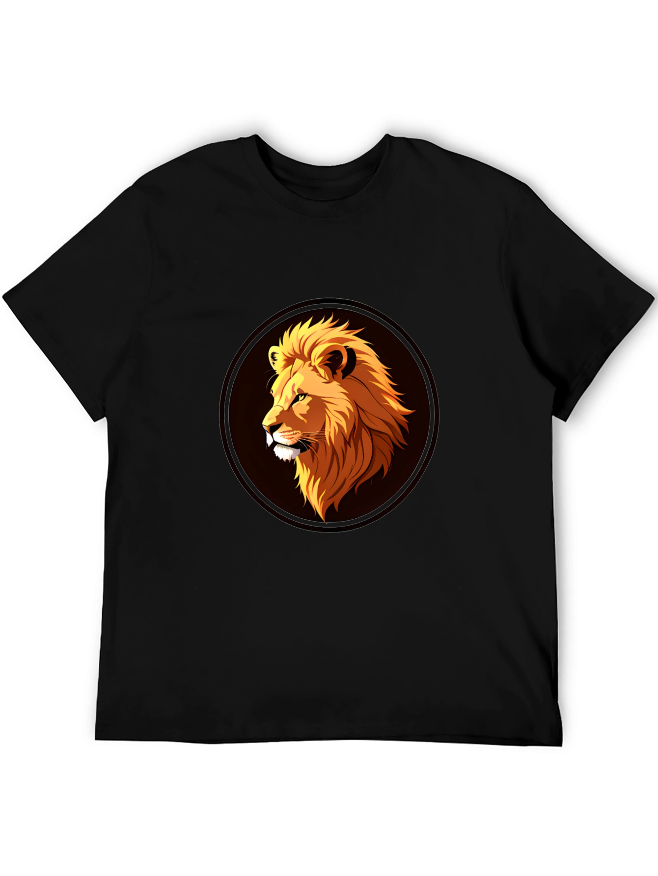 Black Lion Graphic Black T-Shirt - Stylish Men's Apparel view 5
