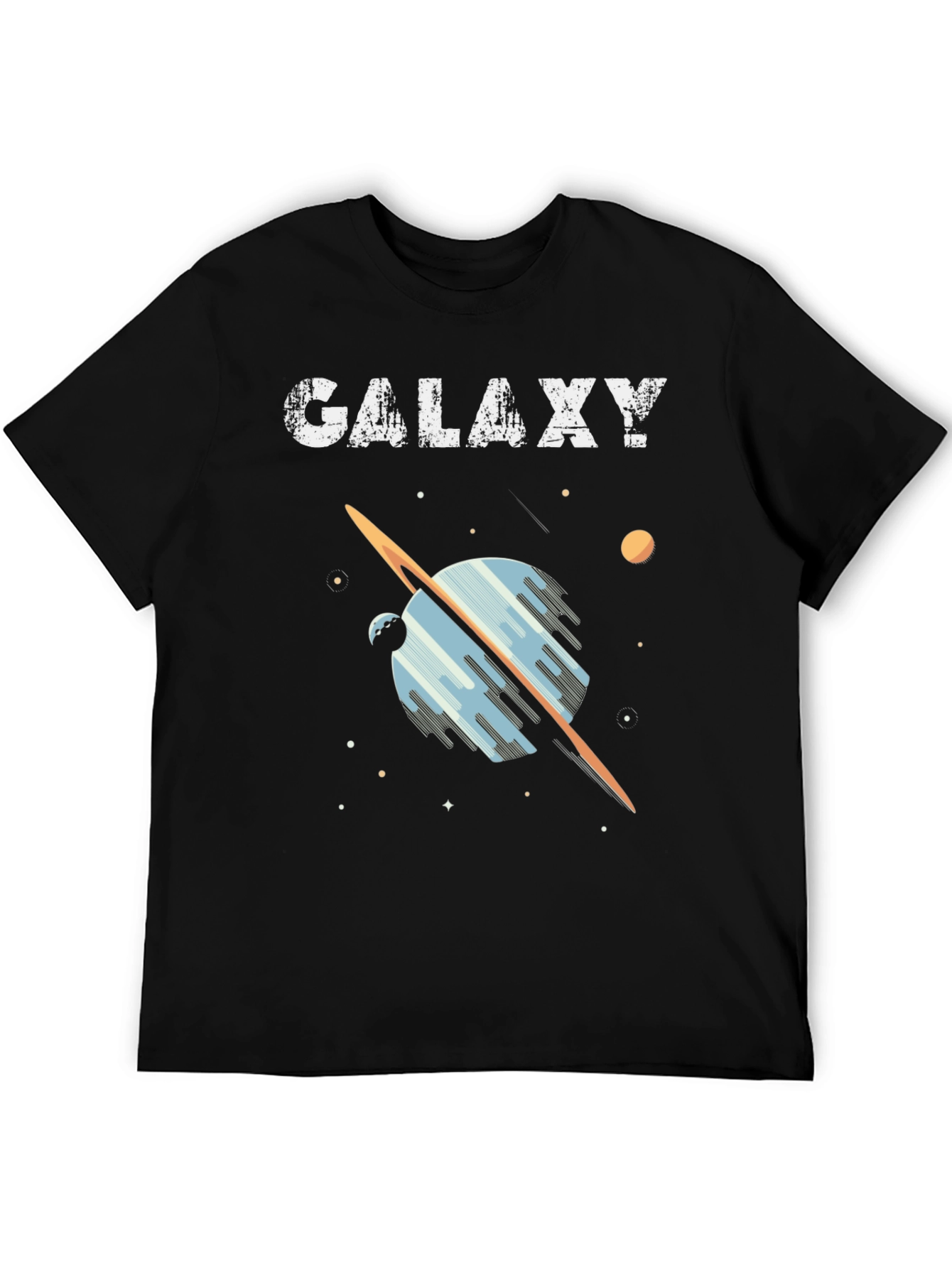 Galaxy Graphic Tee - Black Casual Short Sleeve - 5