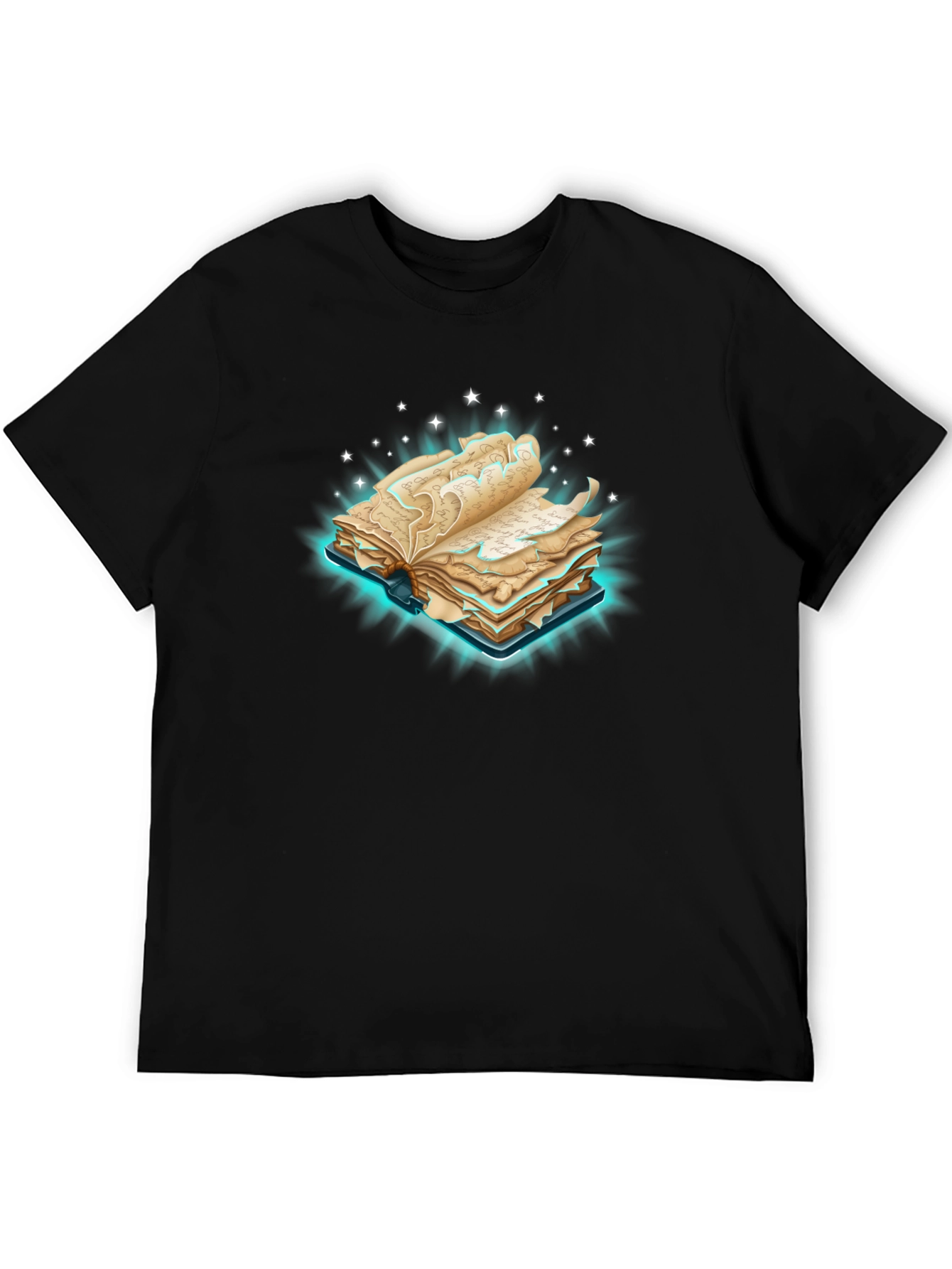 Black Mystical Book Graphic Tee - Black view 5