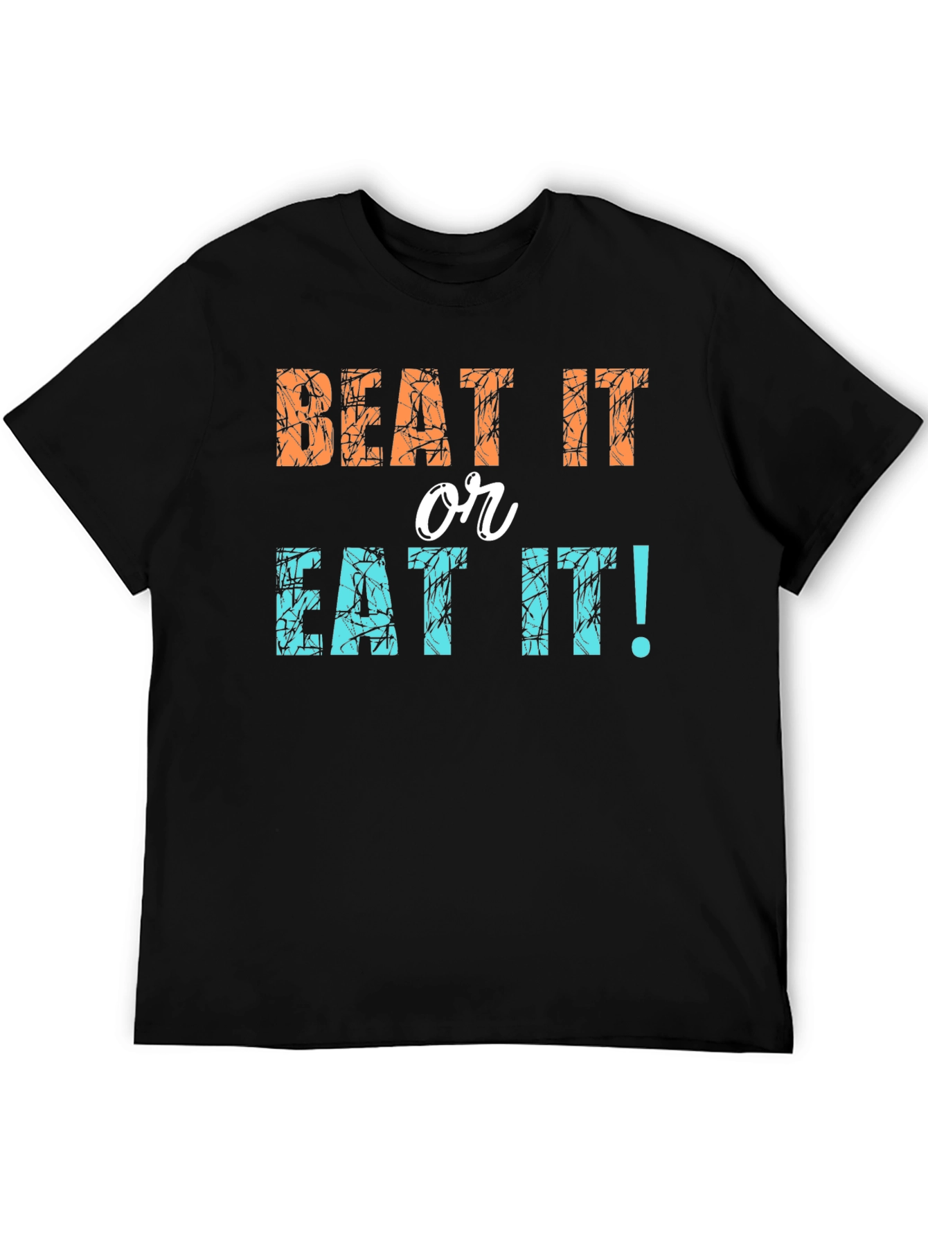 Black Beat It or Eat It! Novelty Graphic Tee view 5