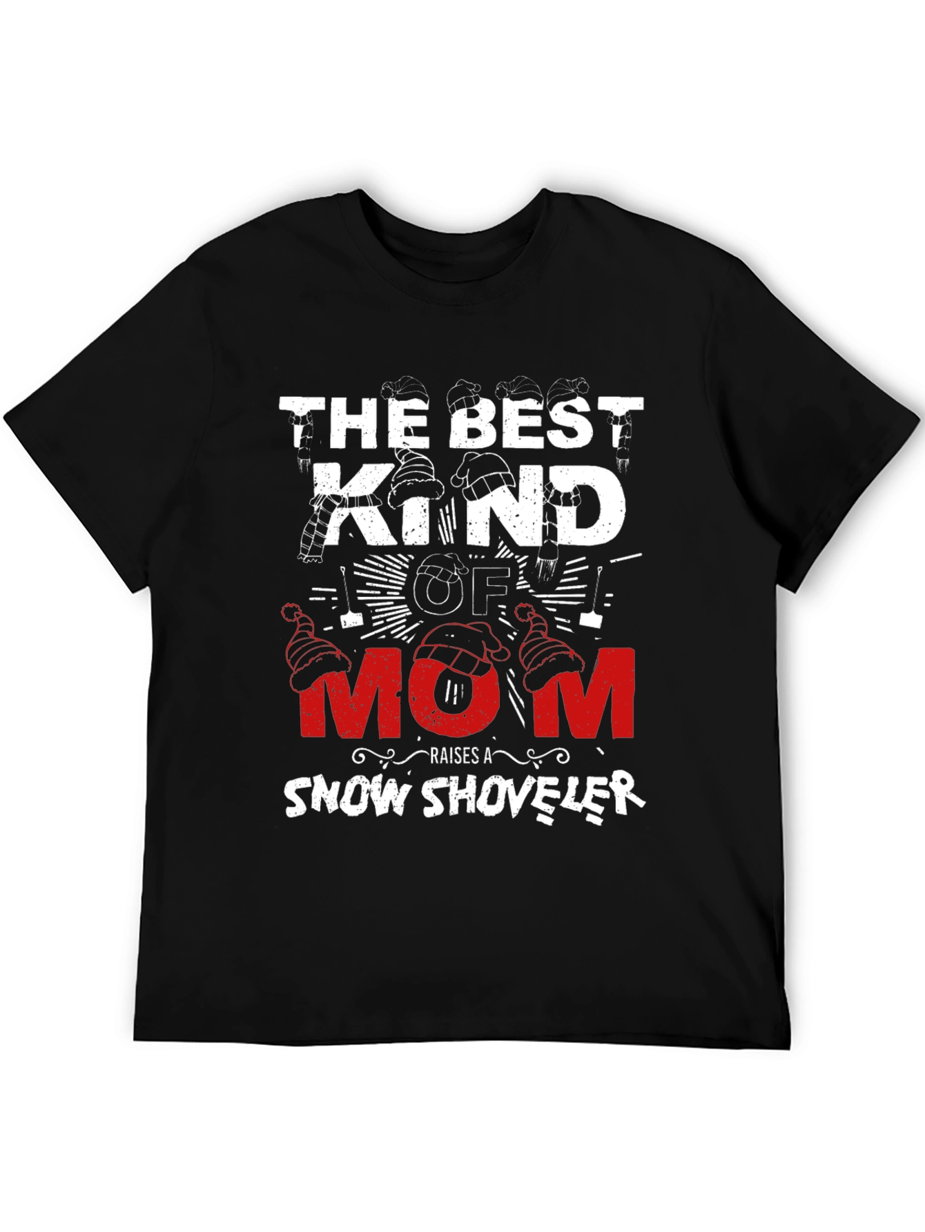 Black Best Kind of Mom Snow Shoveler Graphic Tee view 5