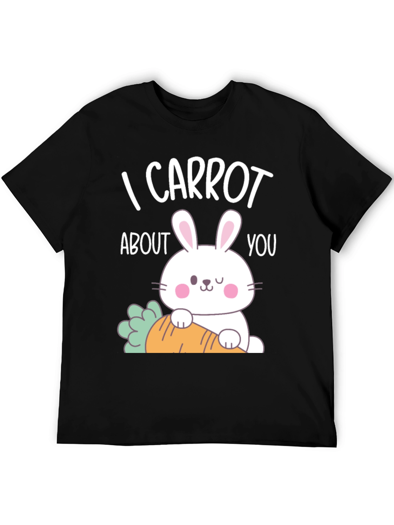 Black I Carrot About You Bunny T-Shirt view 5