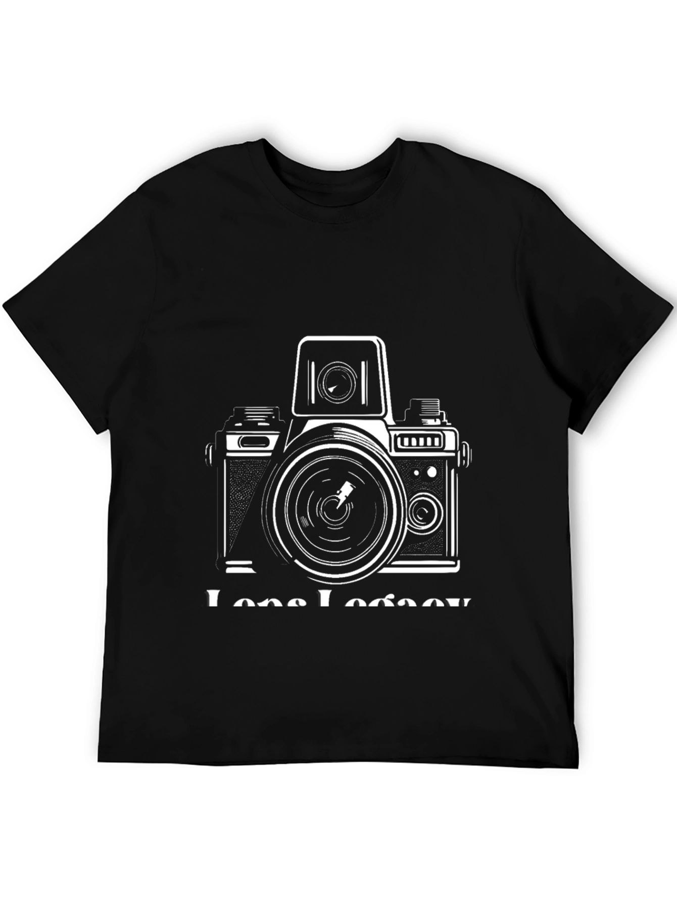 Black Retro Camera Graphic Tee - Black view 5