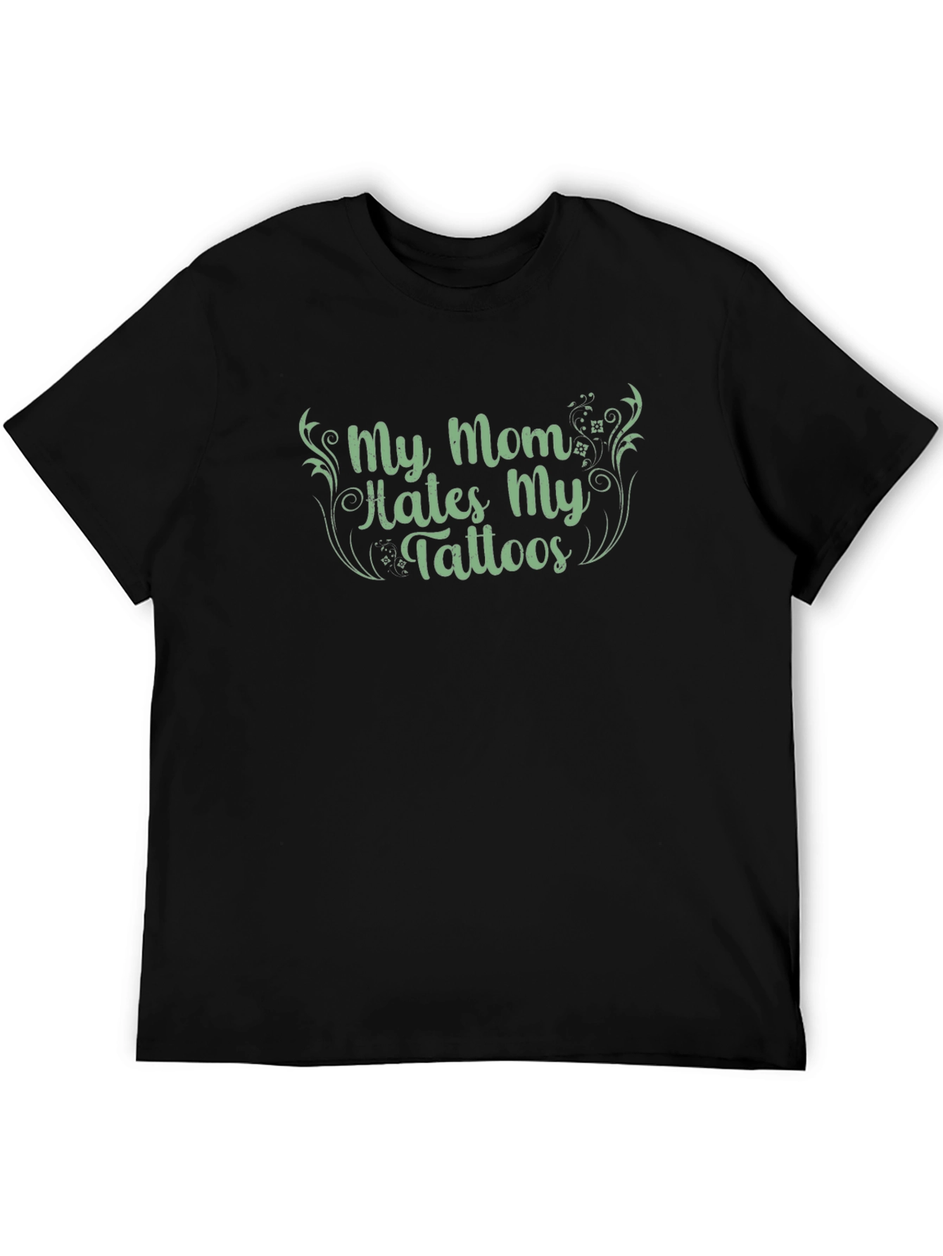 Black My Mom Hates My Tattoos Graphic Tee - Black view 5