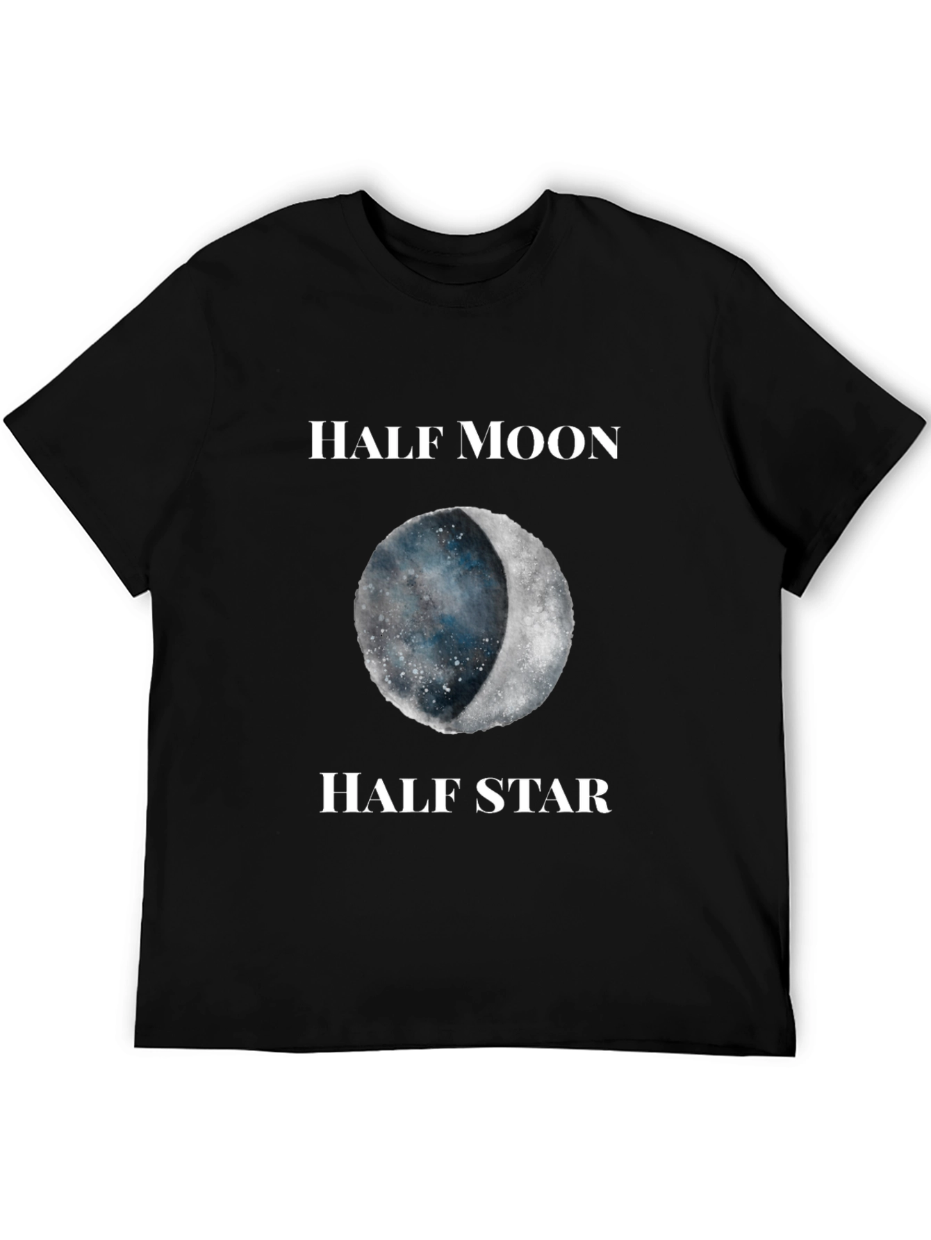Black Half Moon Half Star Graphic T-Shirt view 5