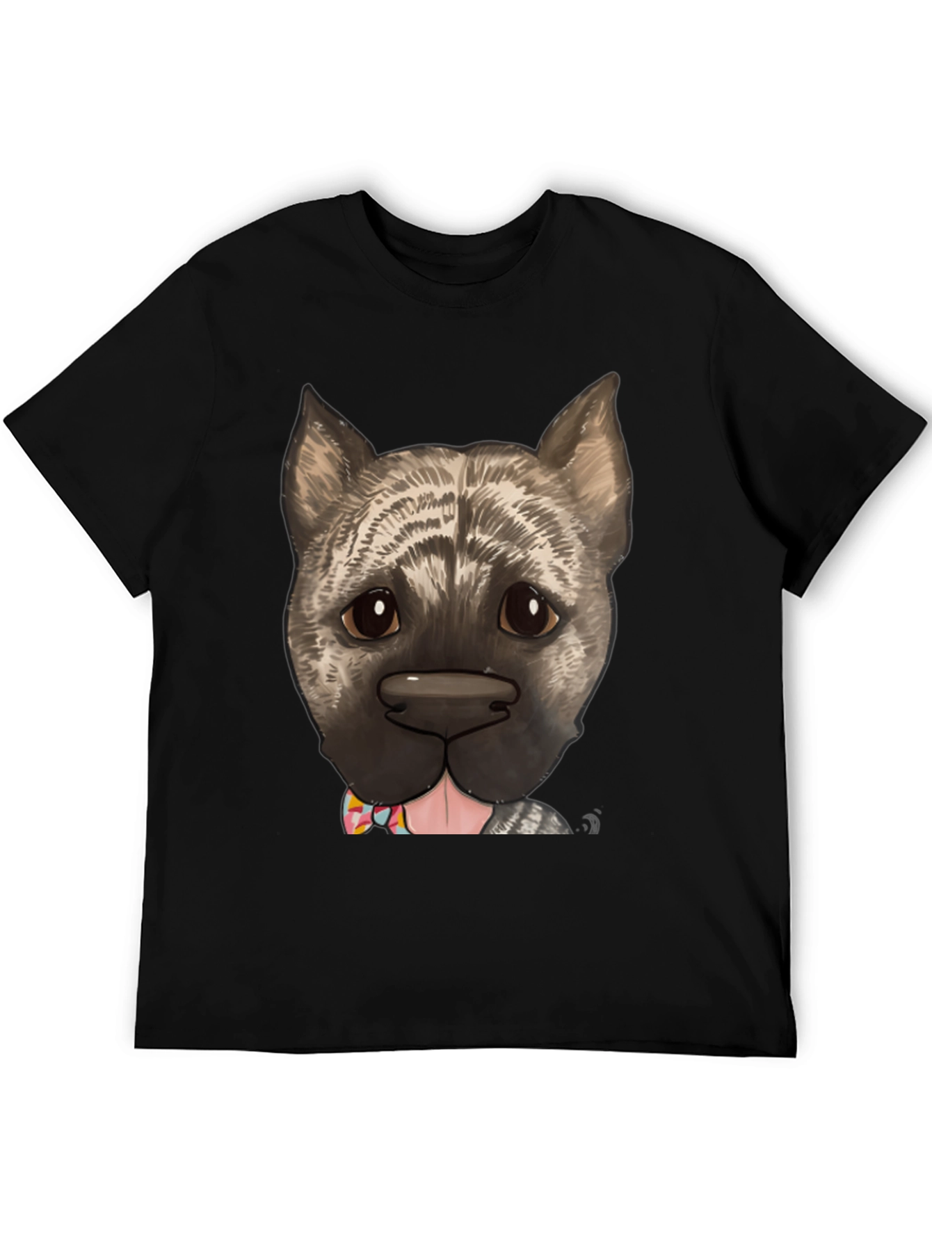 Black Dog With Bow Tie Graphic Tee view 5