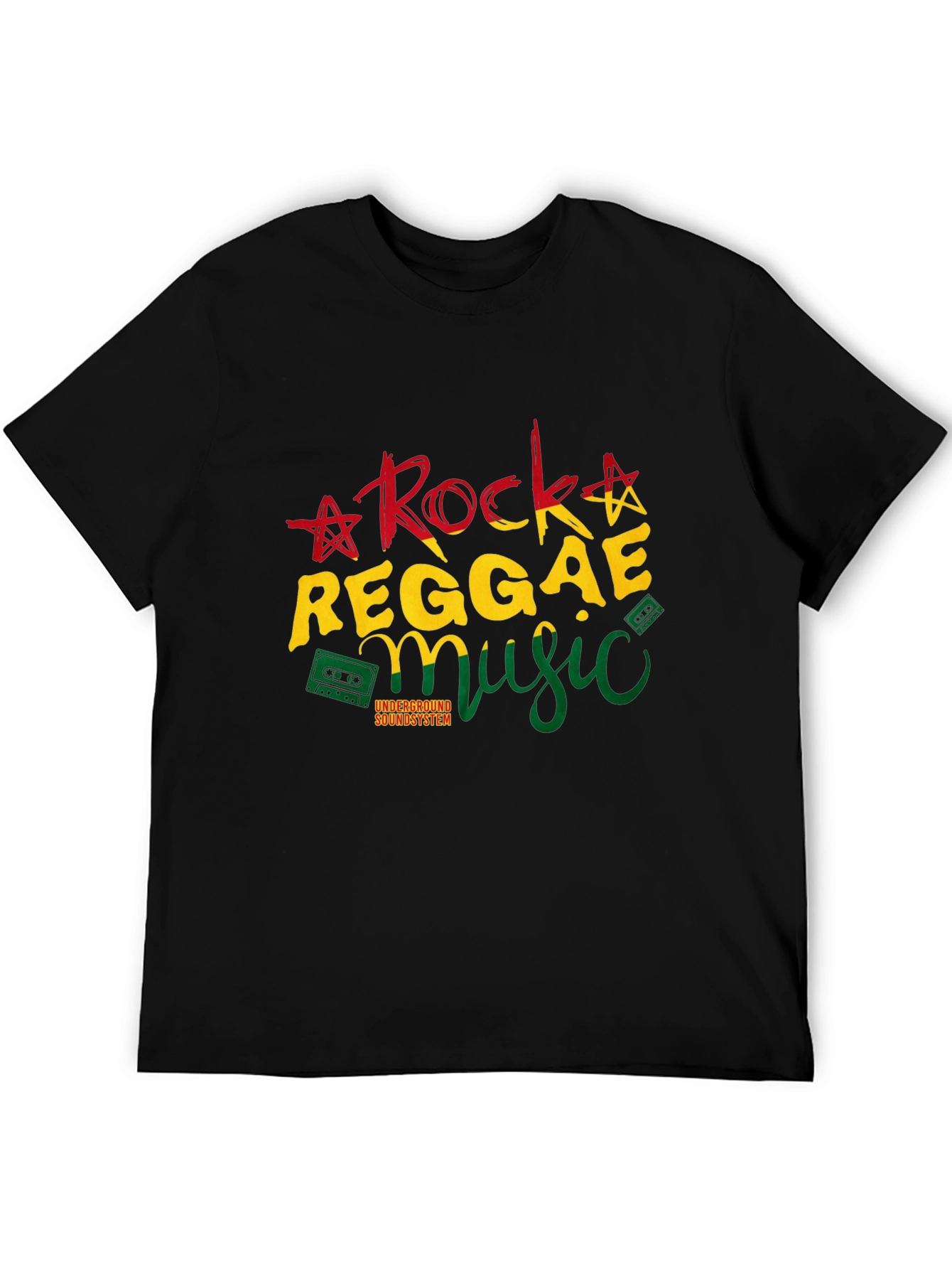 Black Rock Reggae Music T-Shirt view 5