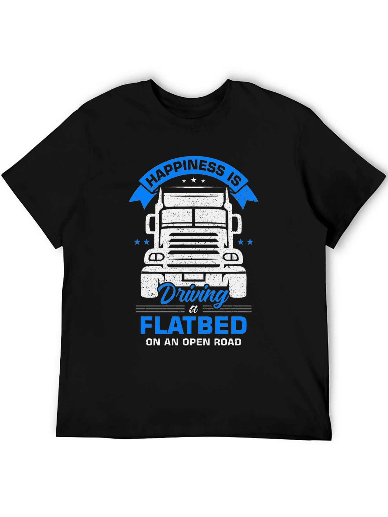 Black Happiness Flatbed Trucker T-Shirt - Open Road Comfort view 5