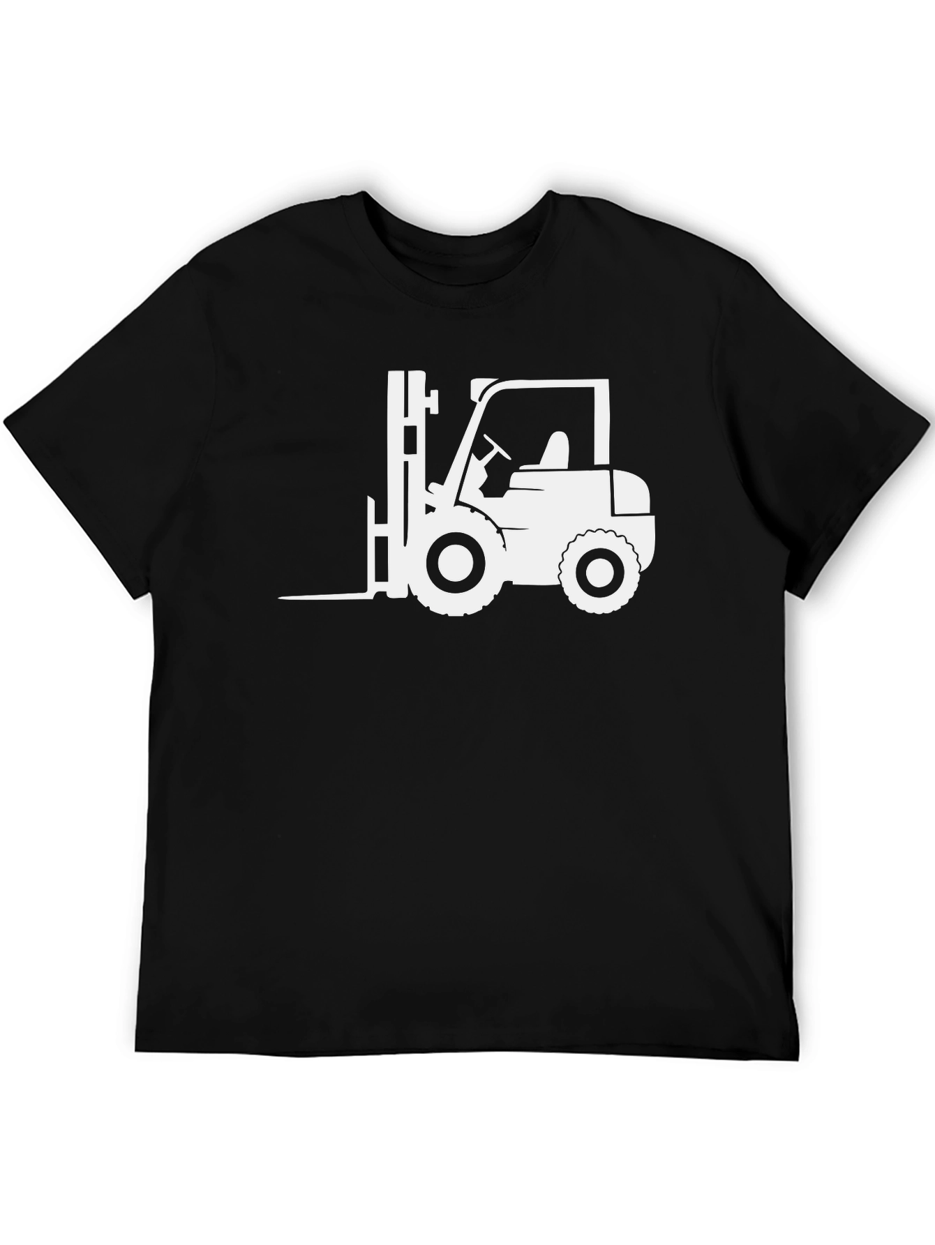 Black Forklift Graphic Tee - Cool Operator Shirt view 5
