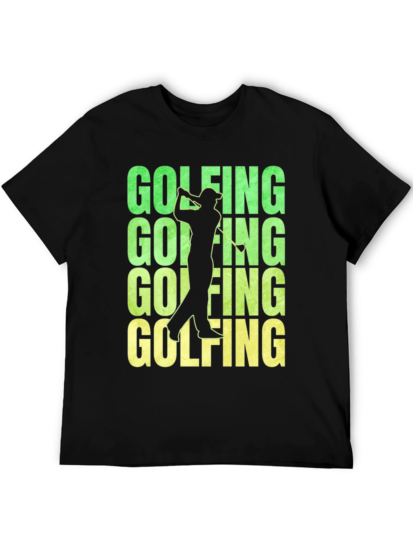 Black Golfing T-Shirt - Fun Golfer Design view 5