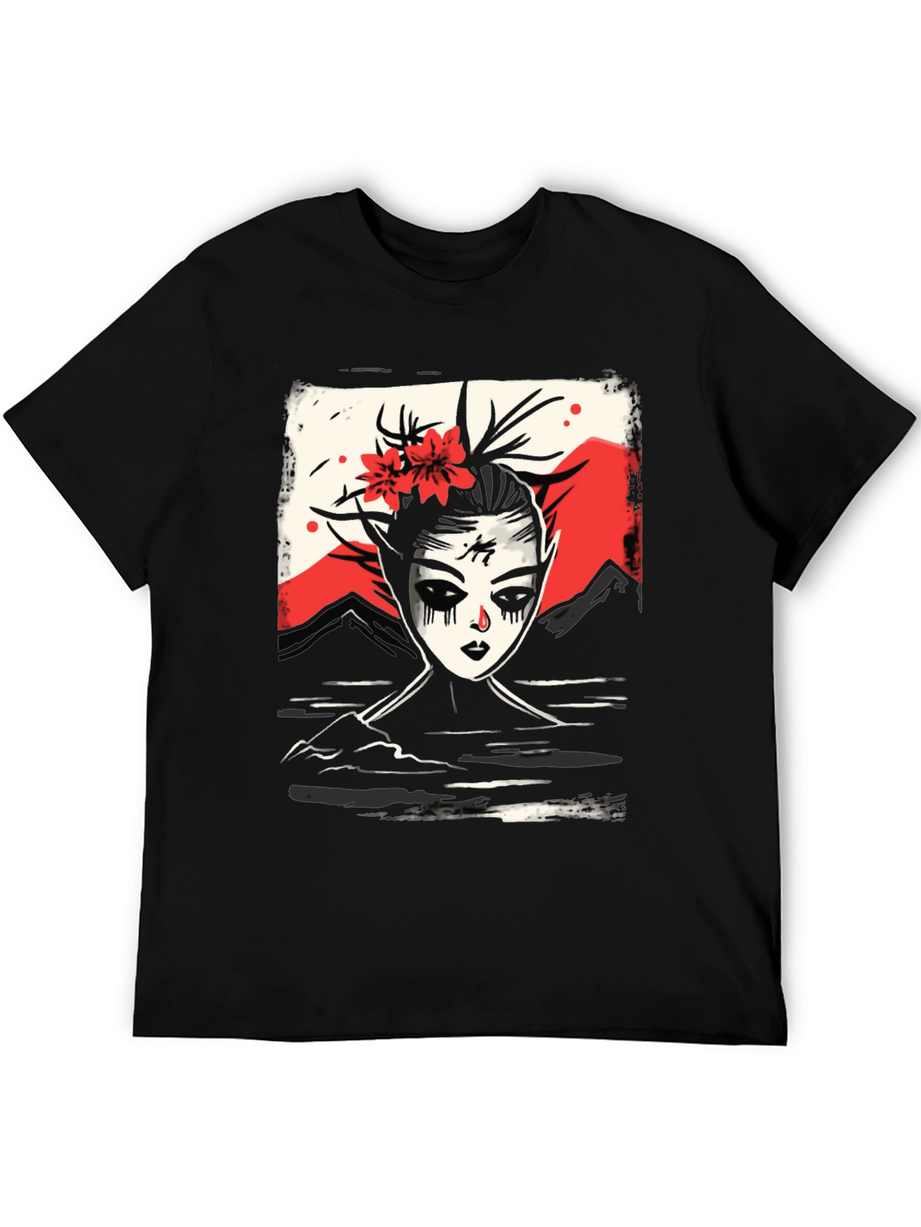 Black Mystic Mountain Woman Graphic Tee view 5
