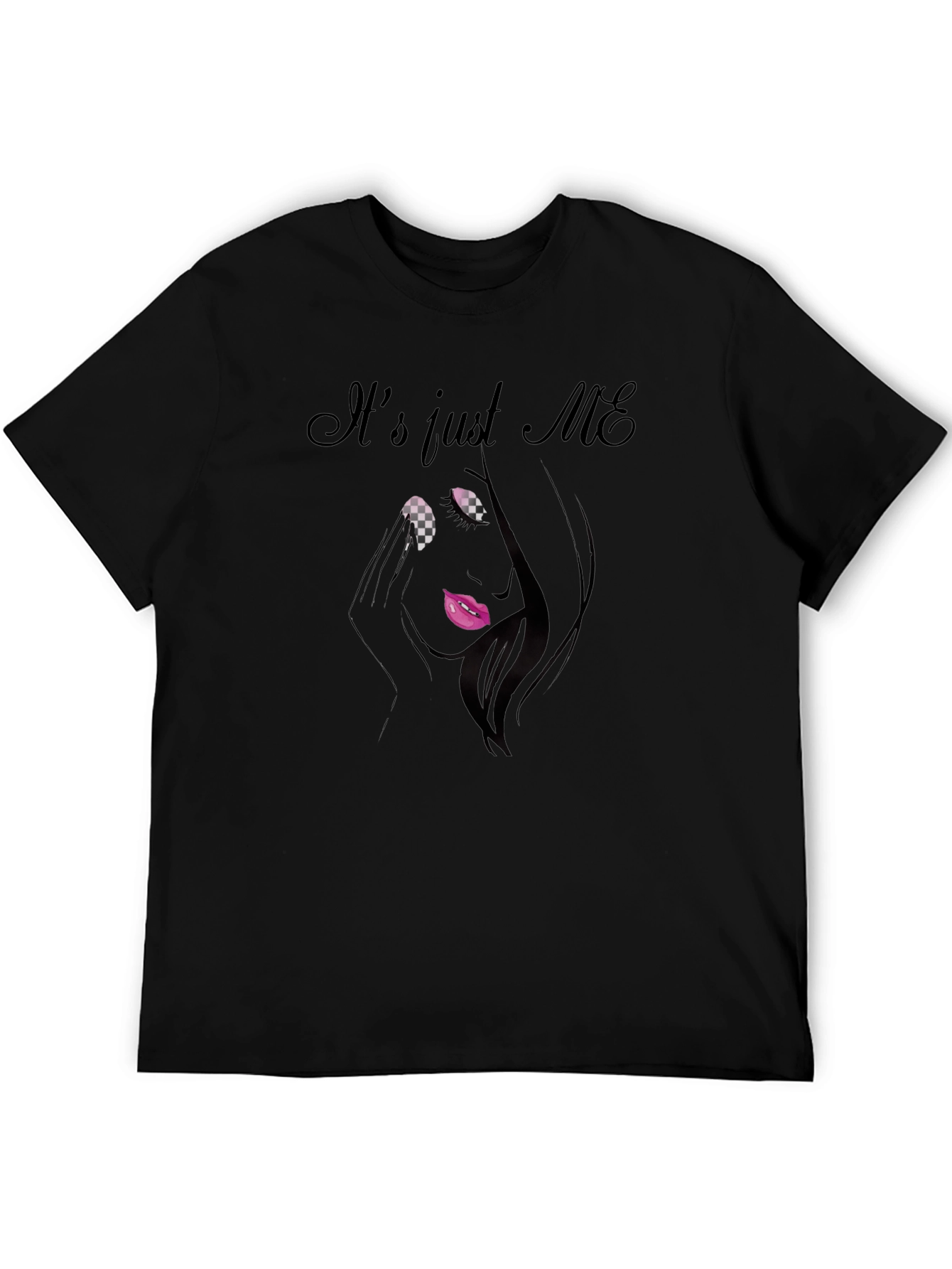 Black It's Just Me Graphic T-Shirt - Unisex Black Tee view 5