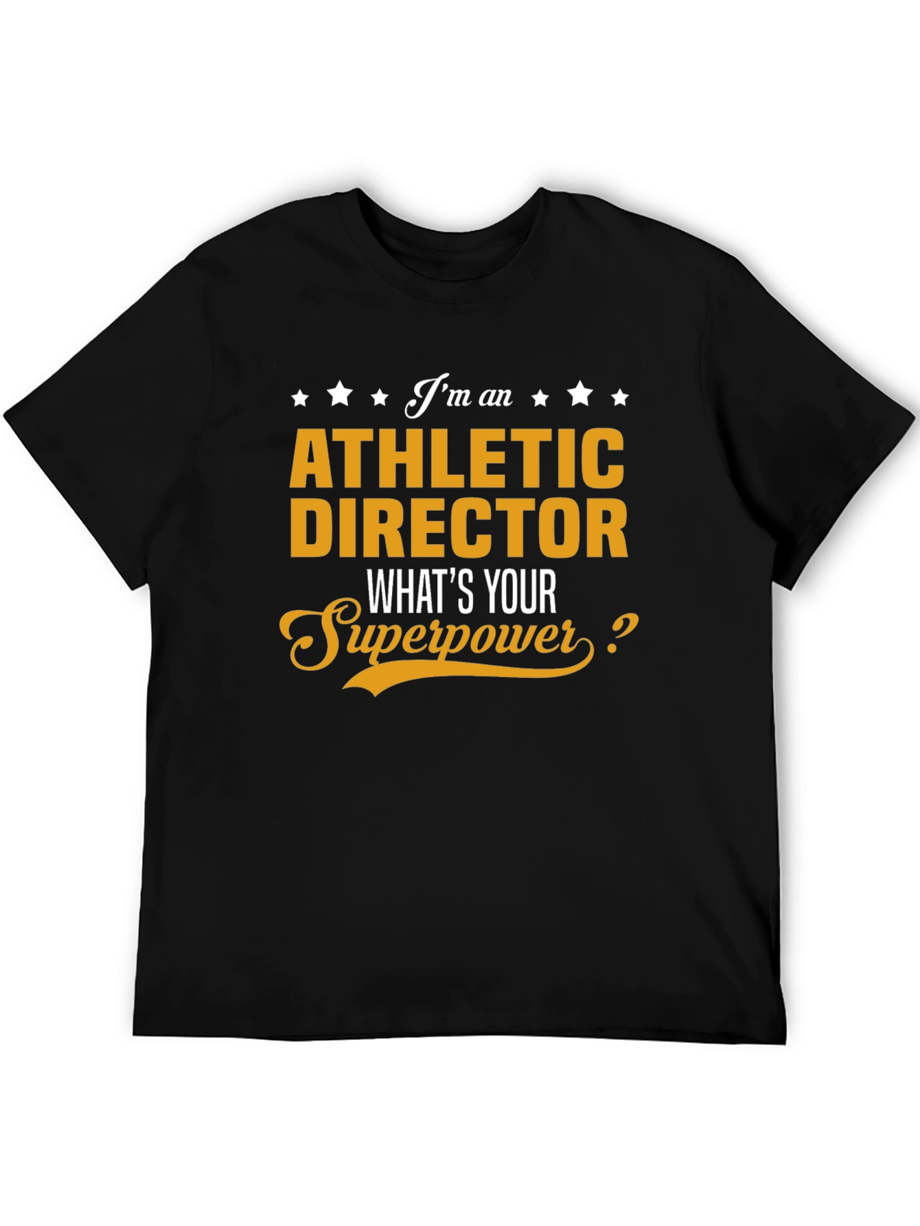 Black Athletic Director Superpower T-Shirt view 5