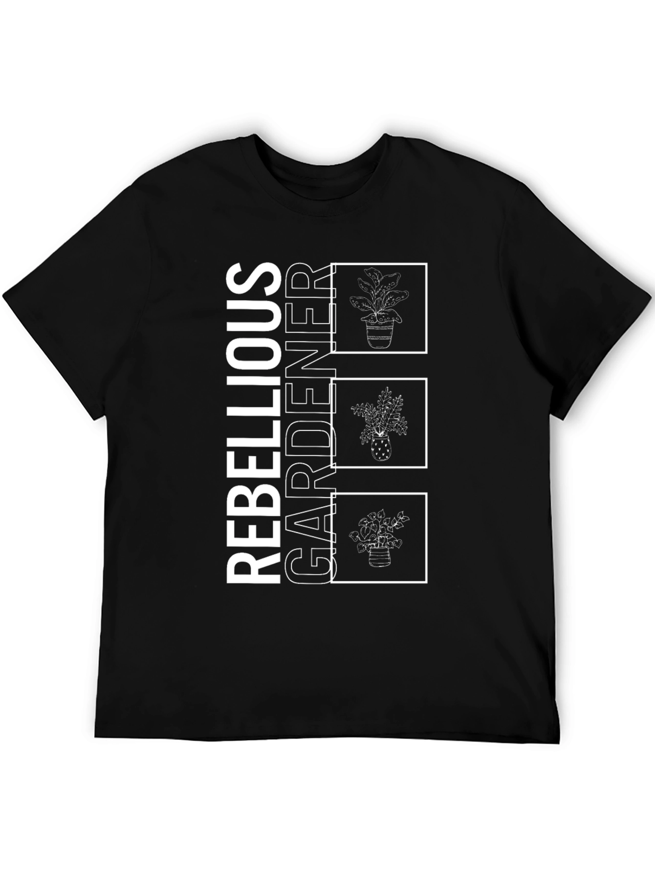 Black Rebellious Gardener Graphic Tee - Unisex view 5