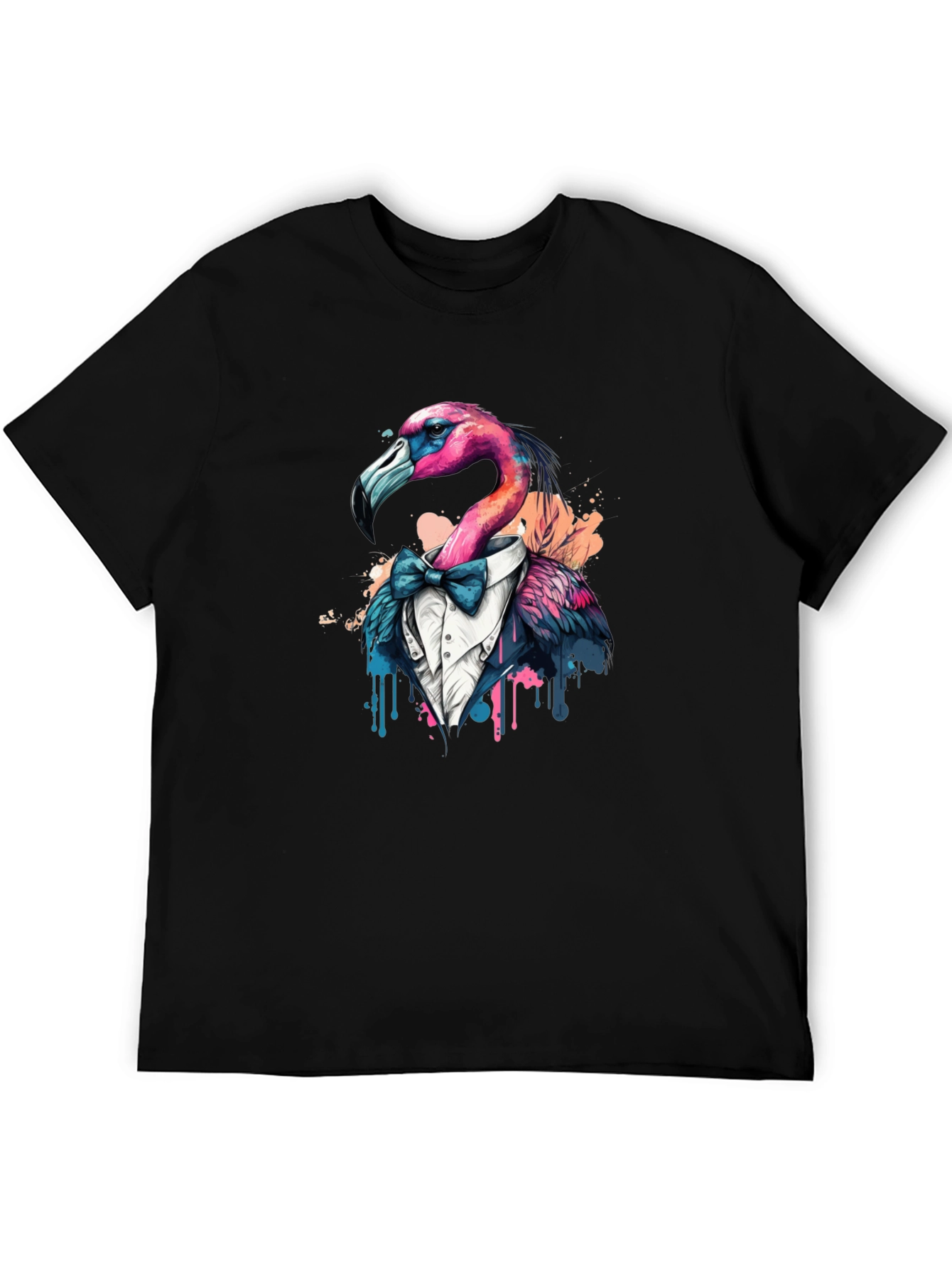 Black Flamingo Tuxedo T-Shirt view 5