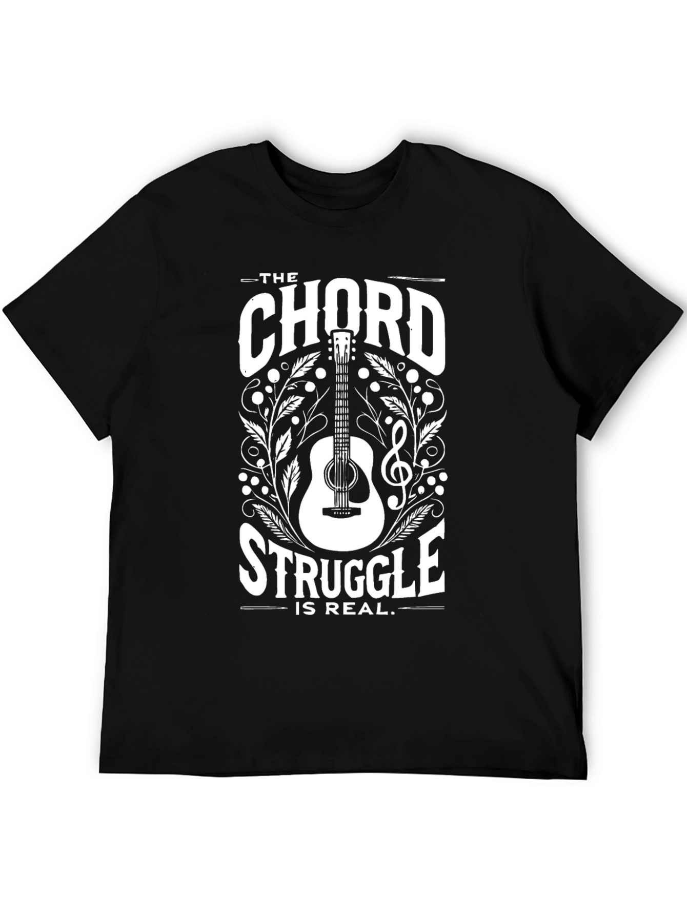 Black The Chord Struggle is Real Black T-Shirt view 5