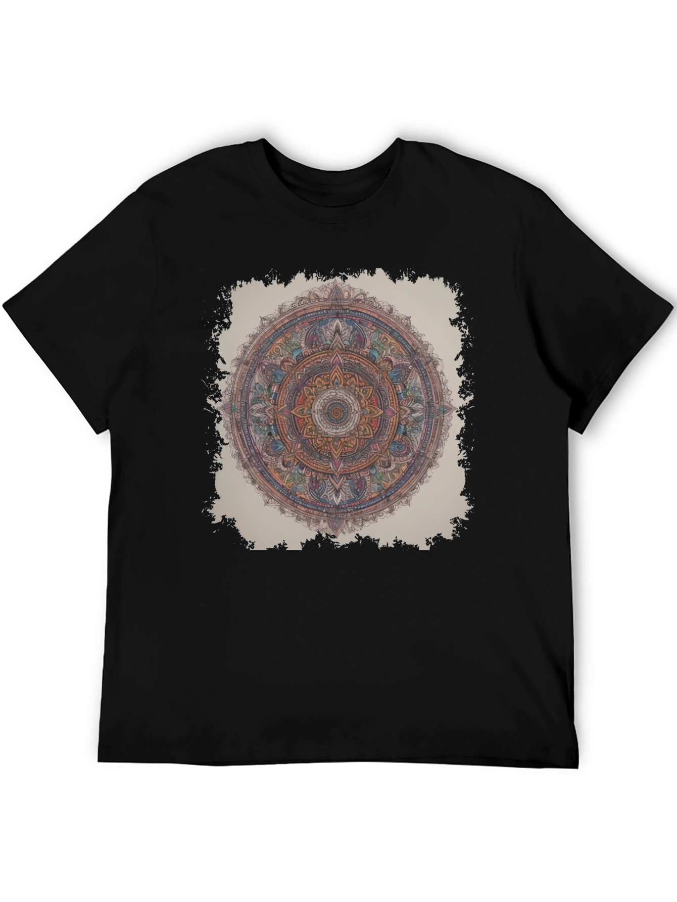 Black Mandala Graphic T-Shirt - Artistic Design Tee view 5