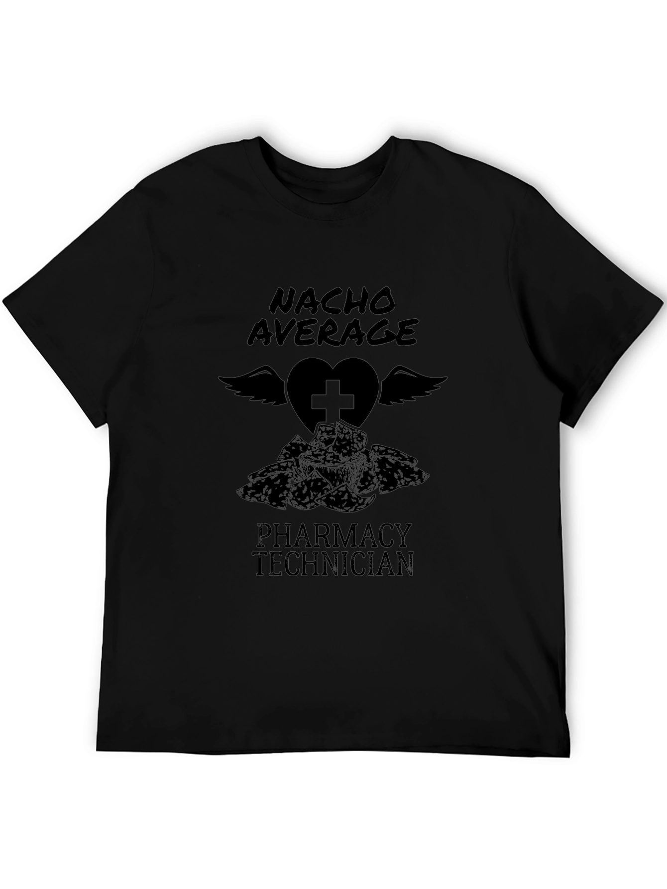 Black Nacho Average Pharmacy Technician T-Shirt view 5