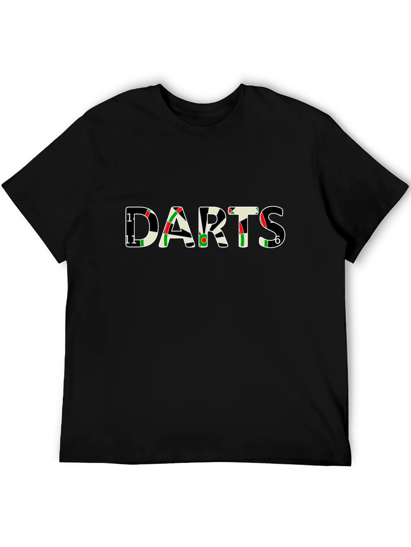 Black Darts Game Black Graphic Tee view 5