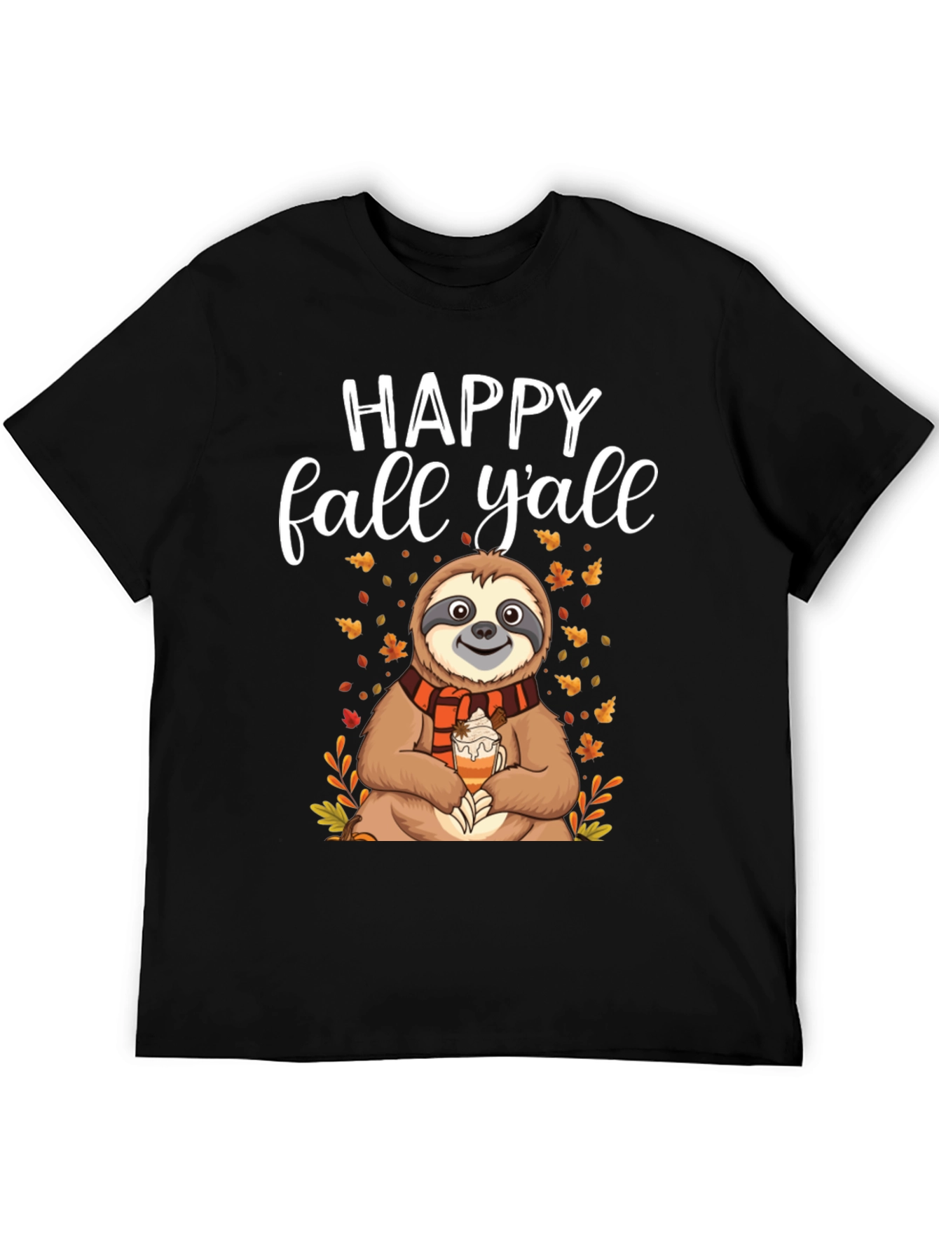 Happy Fall Y'all Sloth Graphic Tee - 5
