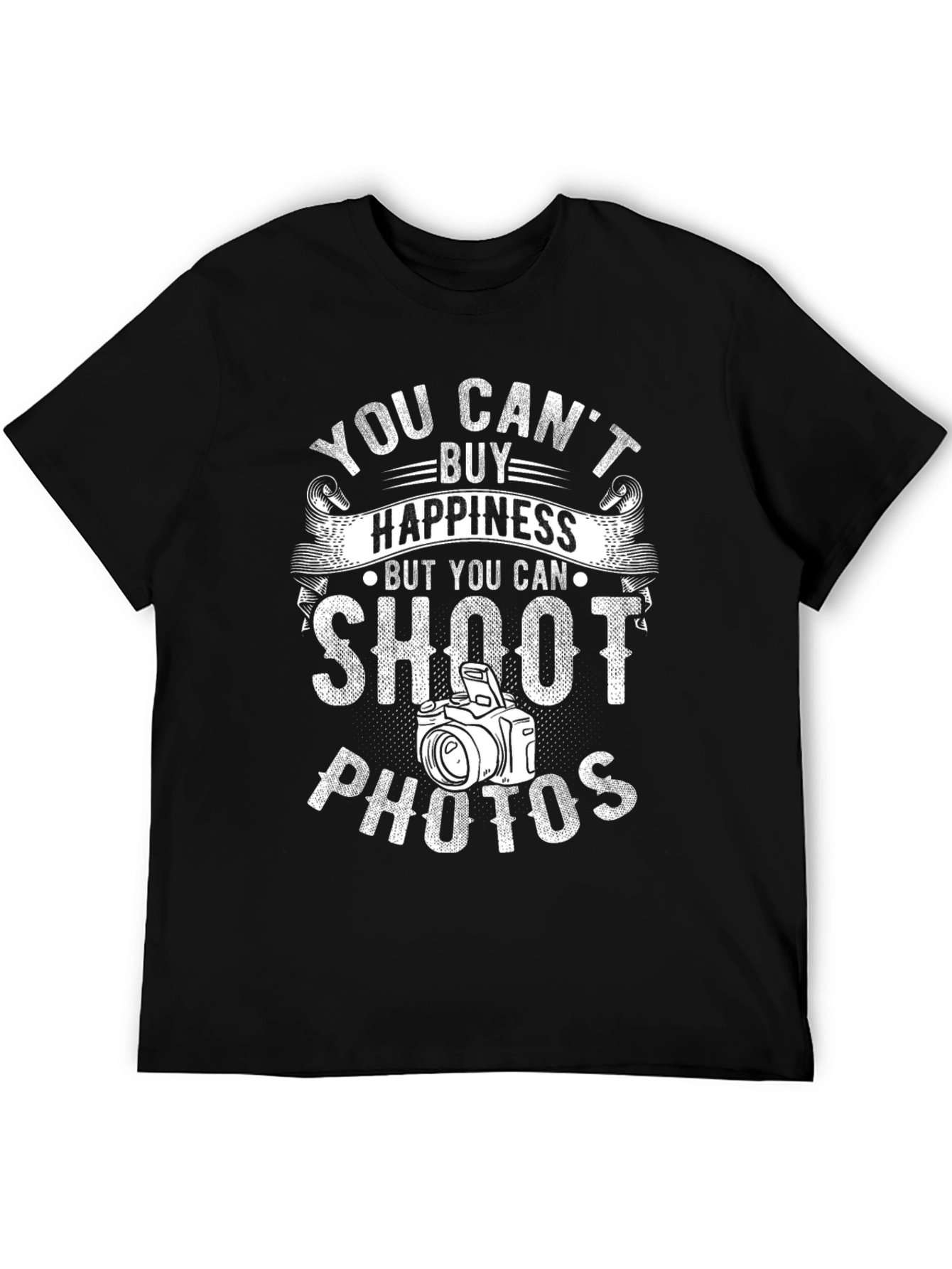 Black Photographer T-Shirt: You Can't Buy Happiness view 5