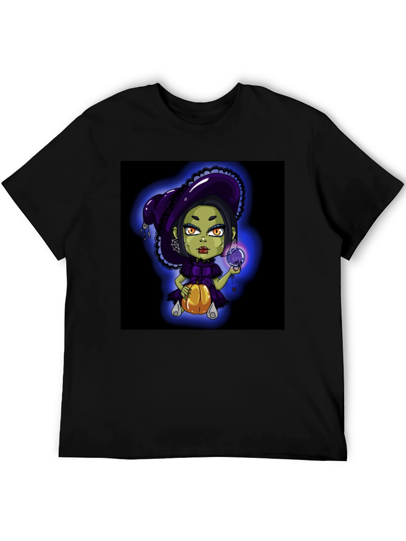 Black Witch Pumpkin Halloween T-Shirt view 5