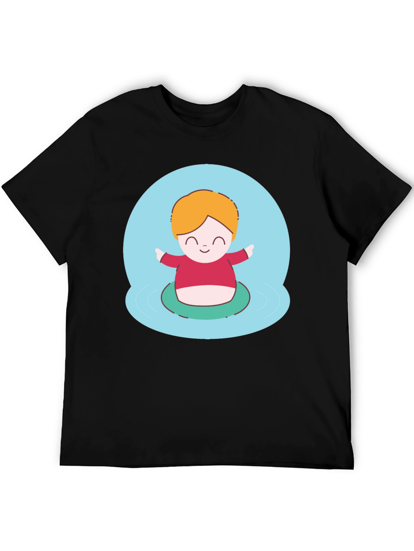 Black Cute Character Graphic T-Shirt - Playful Design view 5