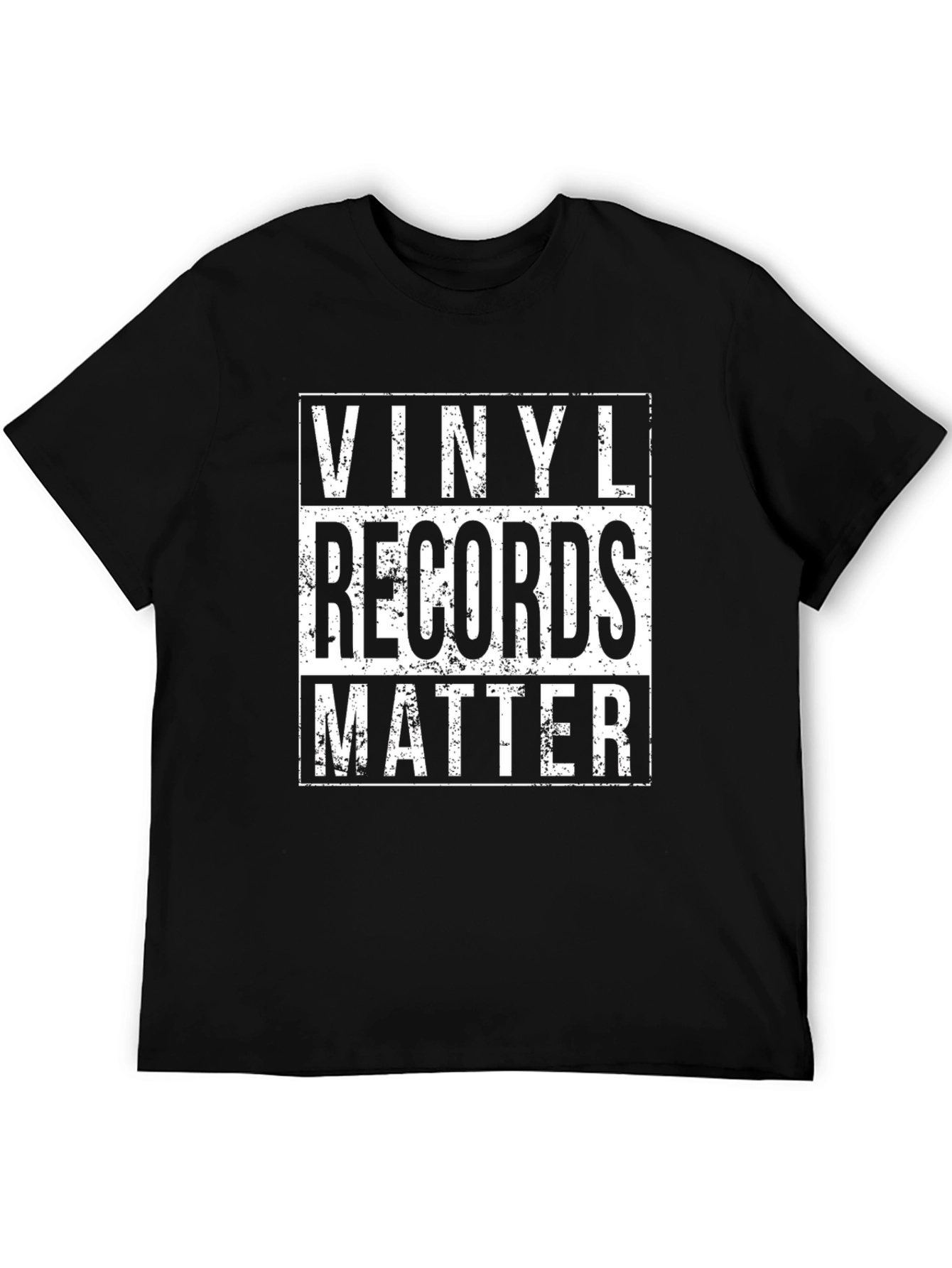 Black Vinyl Records Matter Graphic Tee - Music Lover's Shirt view 5