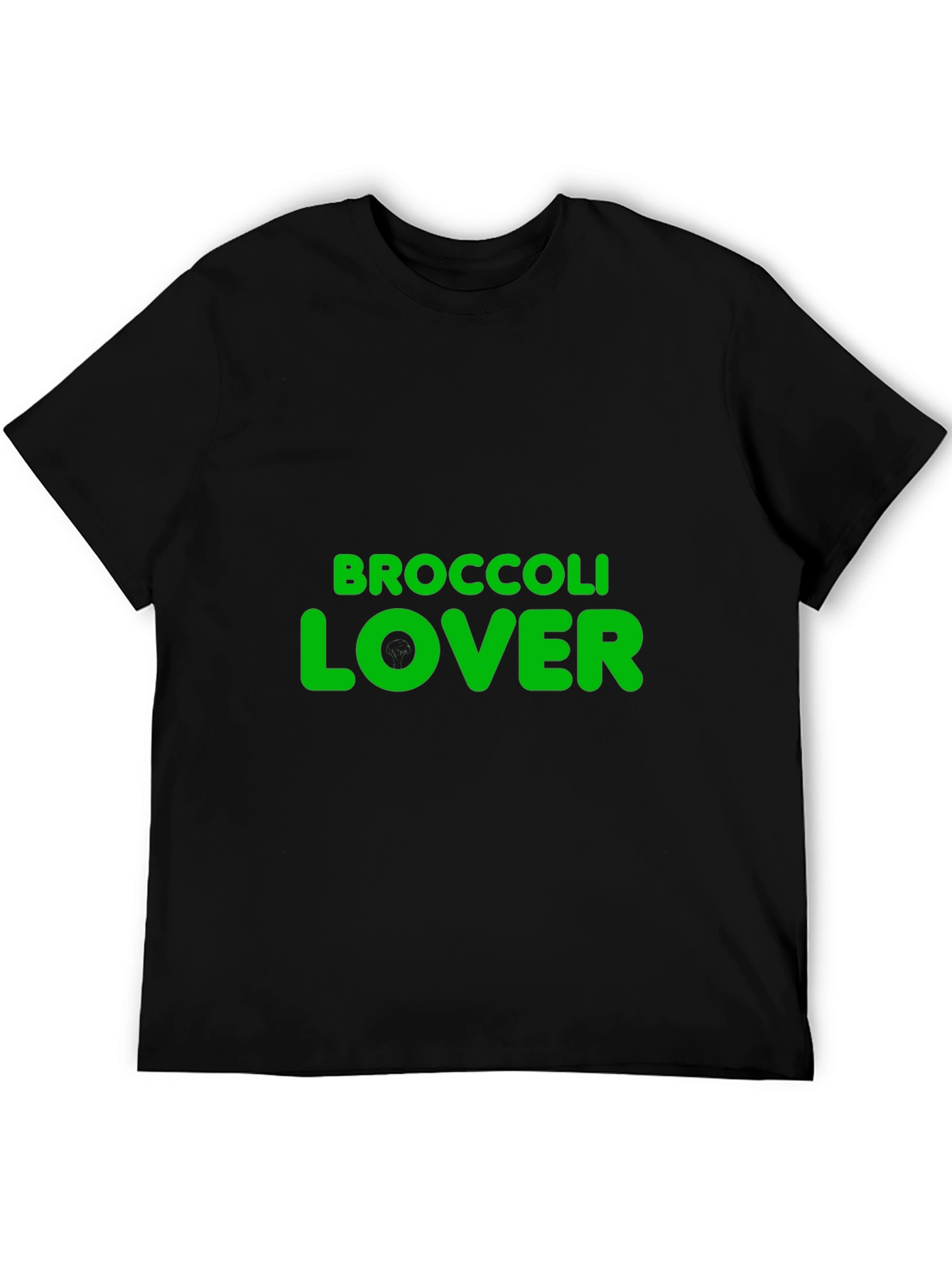 Black Broccoli Lover Graphic T-Shirt - Black view 5