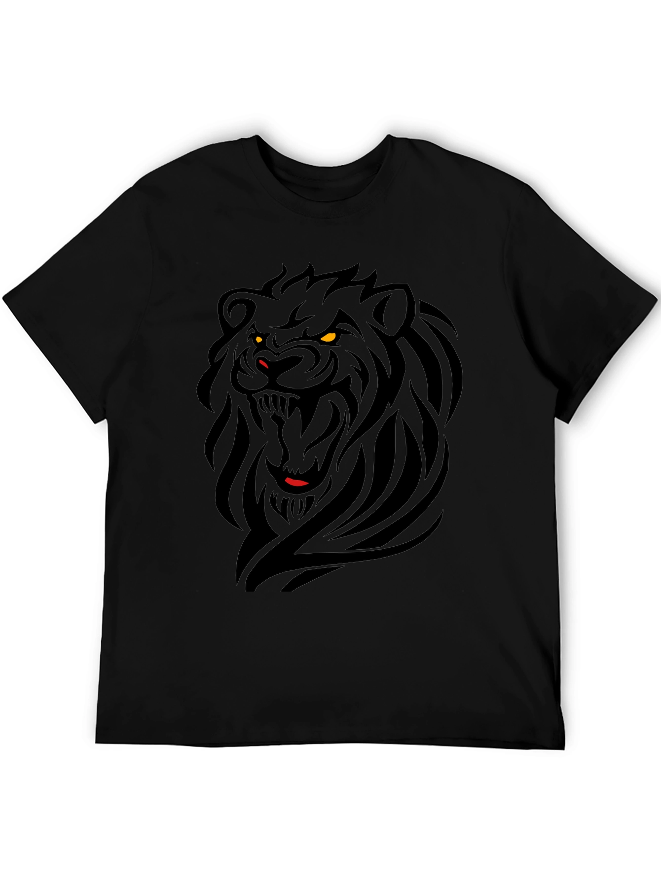 Black Black Lion Graphic Tee - Fierce Style view 5
