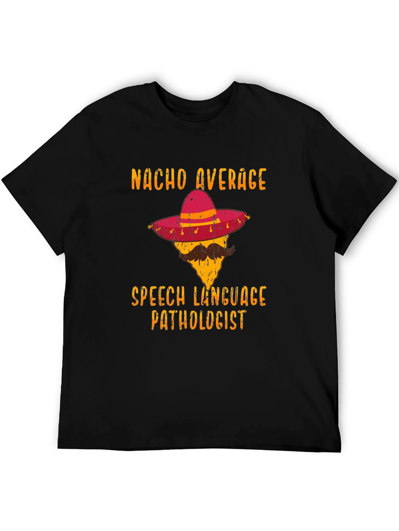 Black Nacho Average Speech Language Pathologist T-Shirt view 5