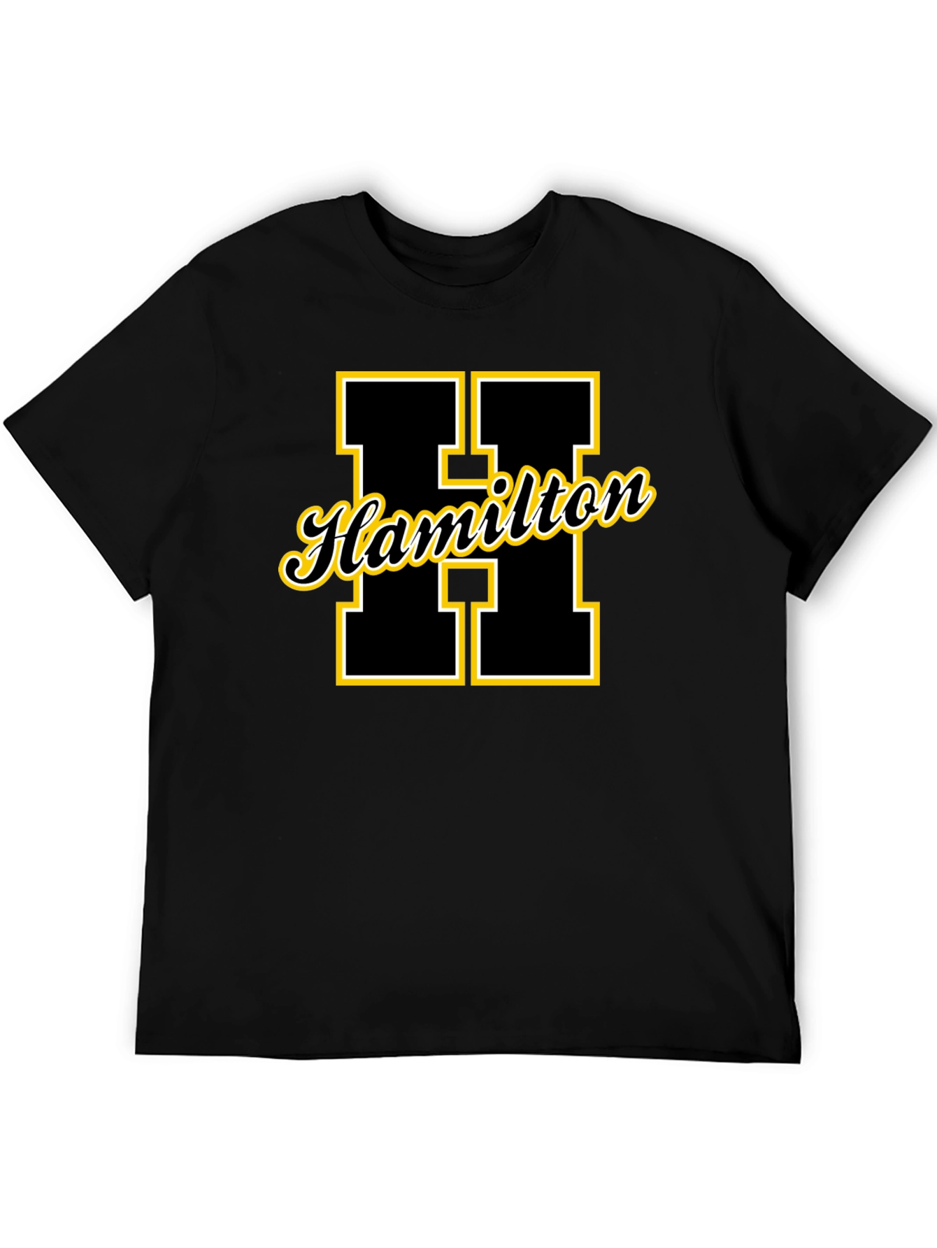 Black Hamilton Varsity Letter T-Shirt - Black view 5