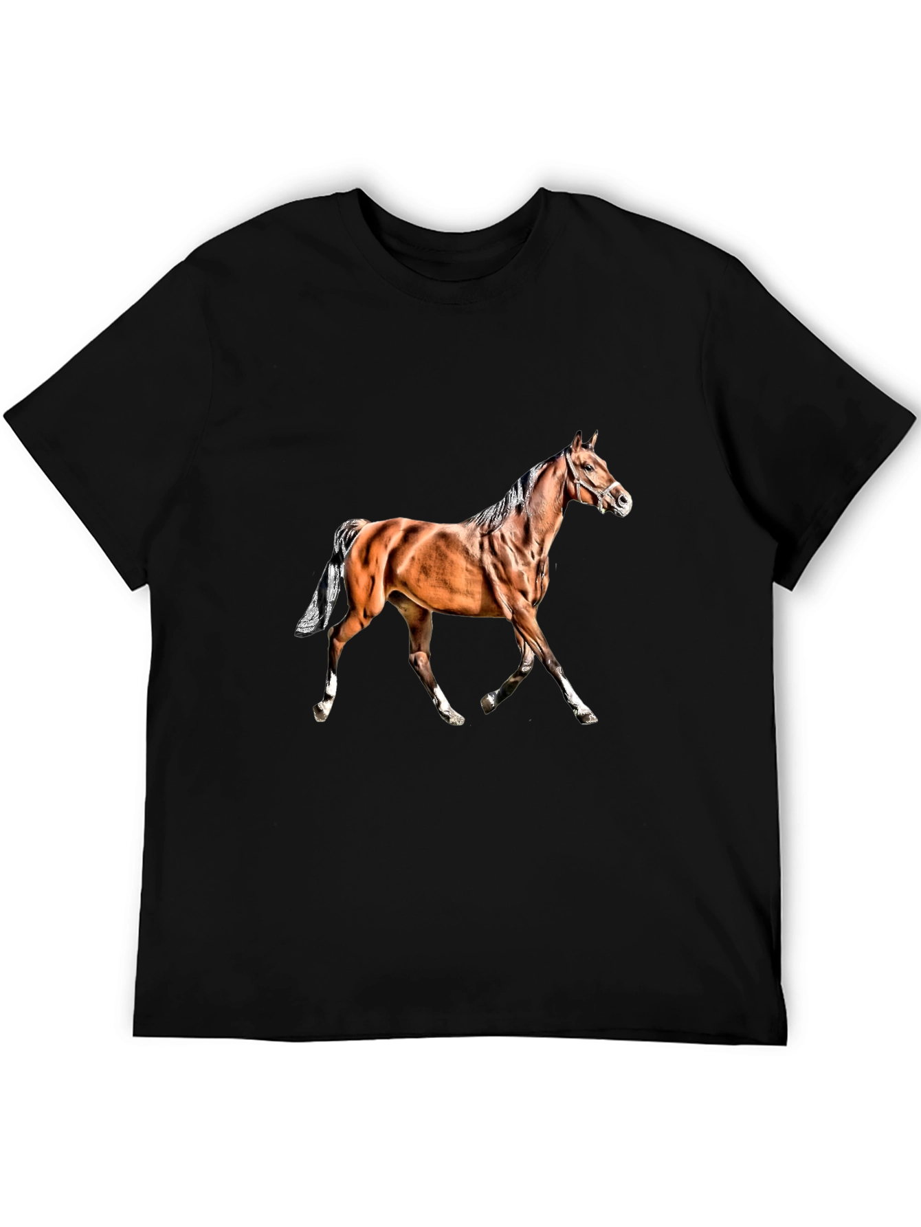 Black Horse Graphic Black T-Shirt view 5