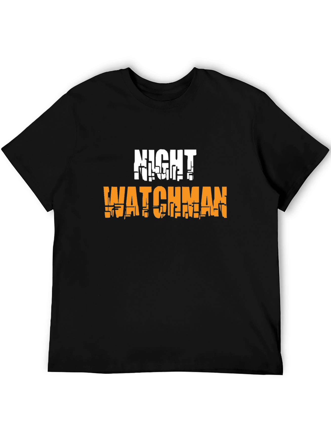 Black Night Watchman Graphic T-Shirt - Black Tee view 5