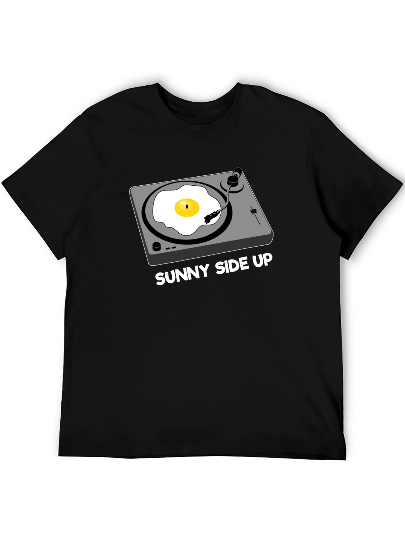 Black Sunny Side Up Turntable Graphic Tee view 5