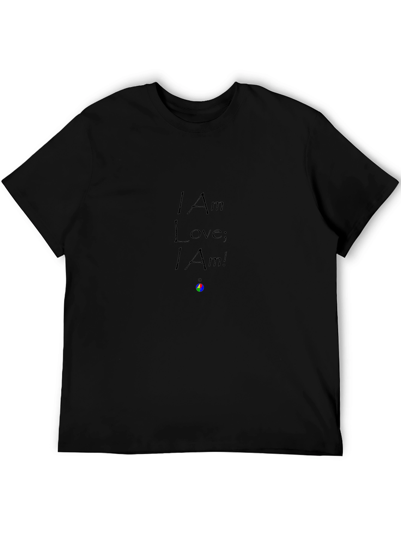 Black I Am Love Graphic T-Shirt - Black view 5