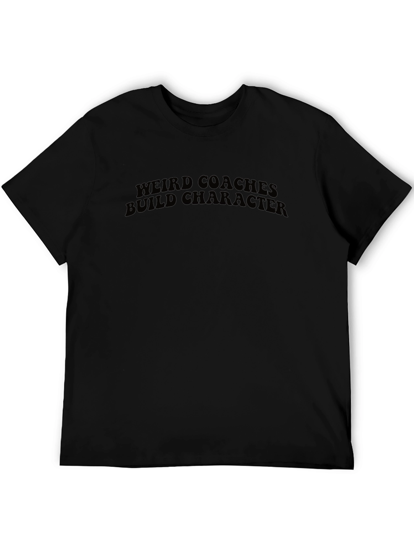 Black Weird Coaches Build Character Black T-Shirt view 5