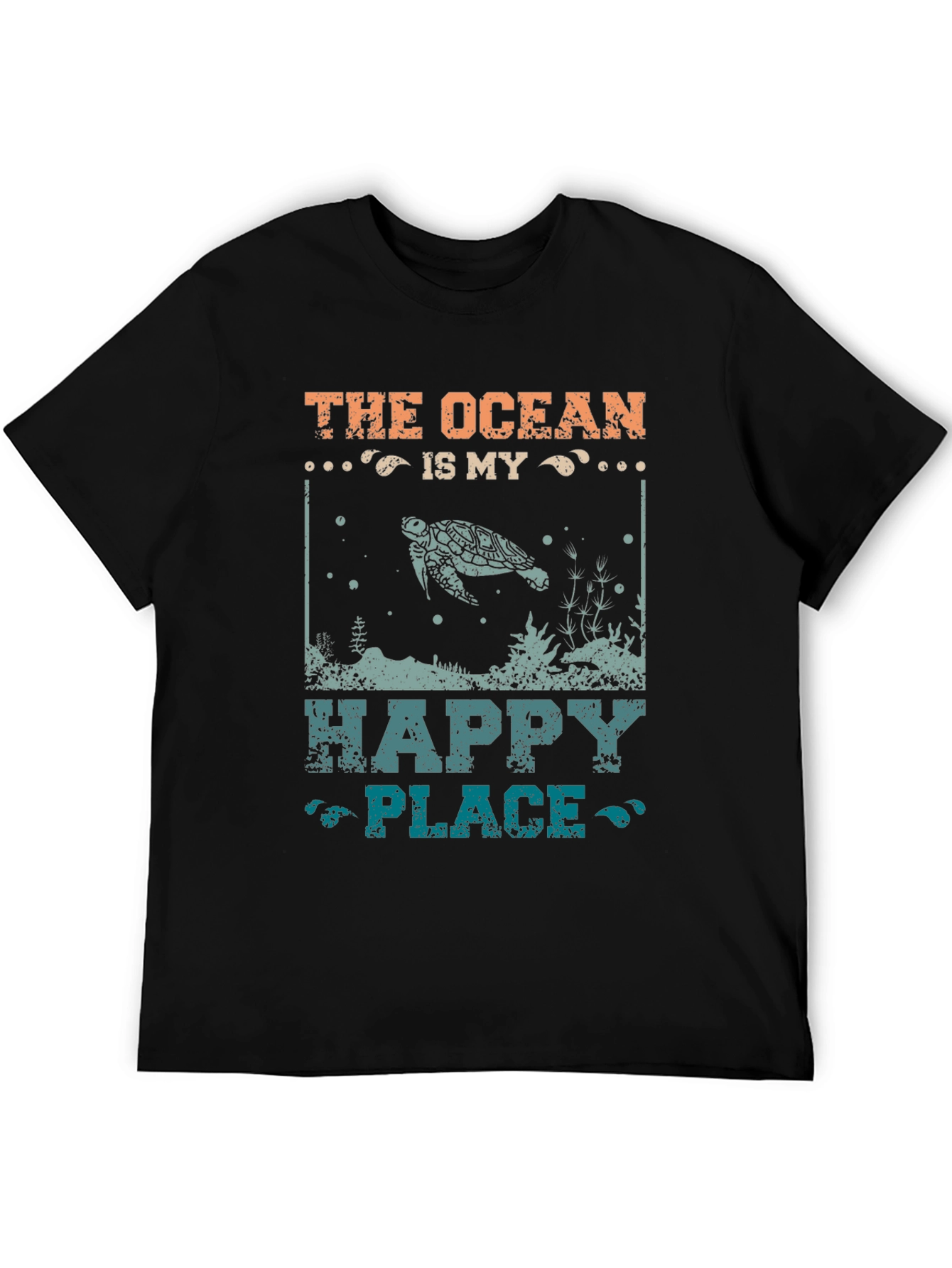 Black Ocean Is My Happy Place Graphic Tee view 5
