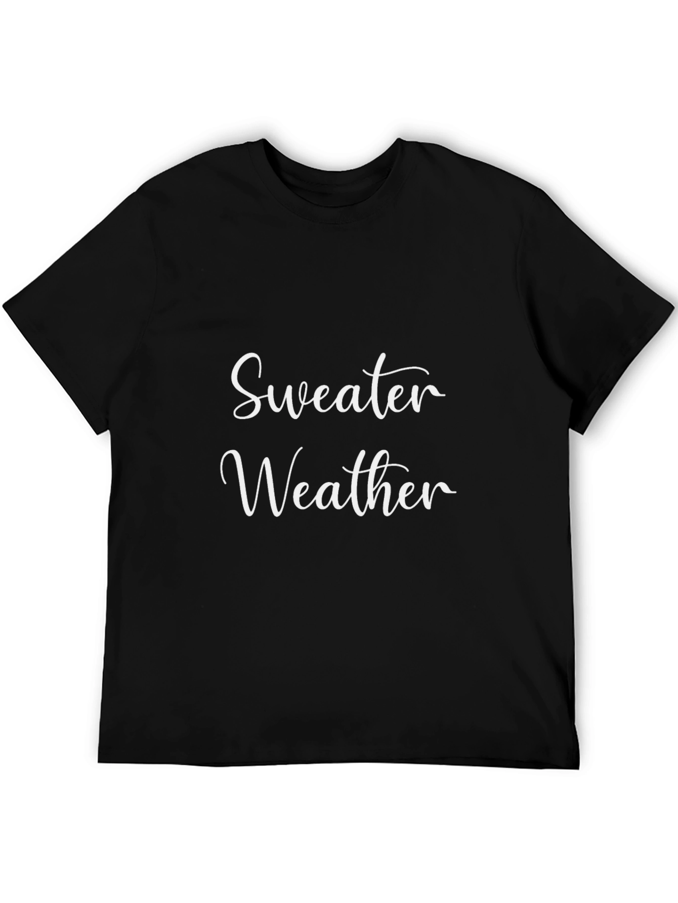 Black Sweater Weather Graphic Tee - Black view 5