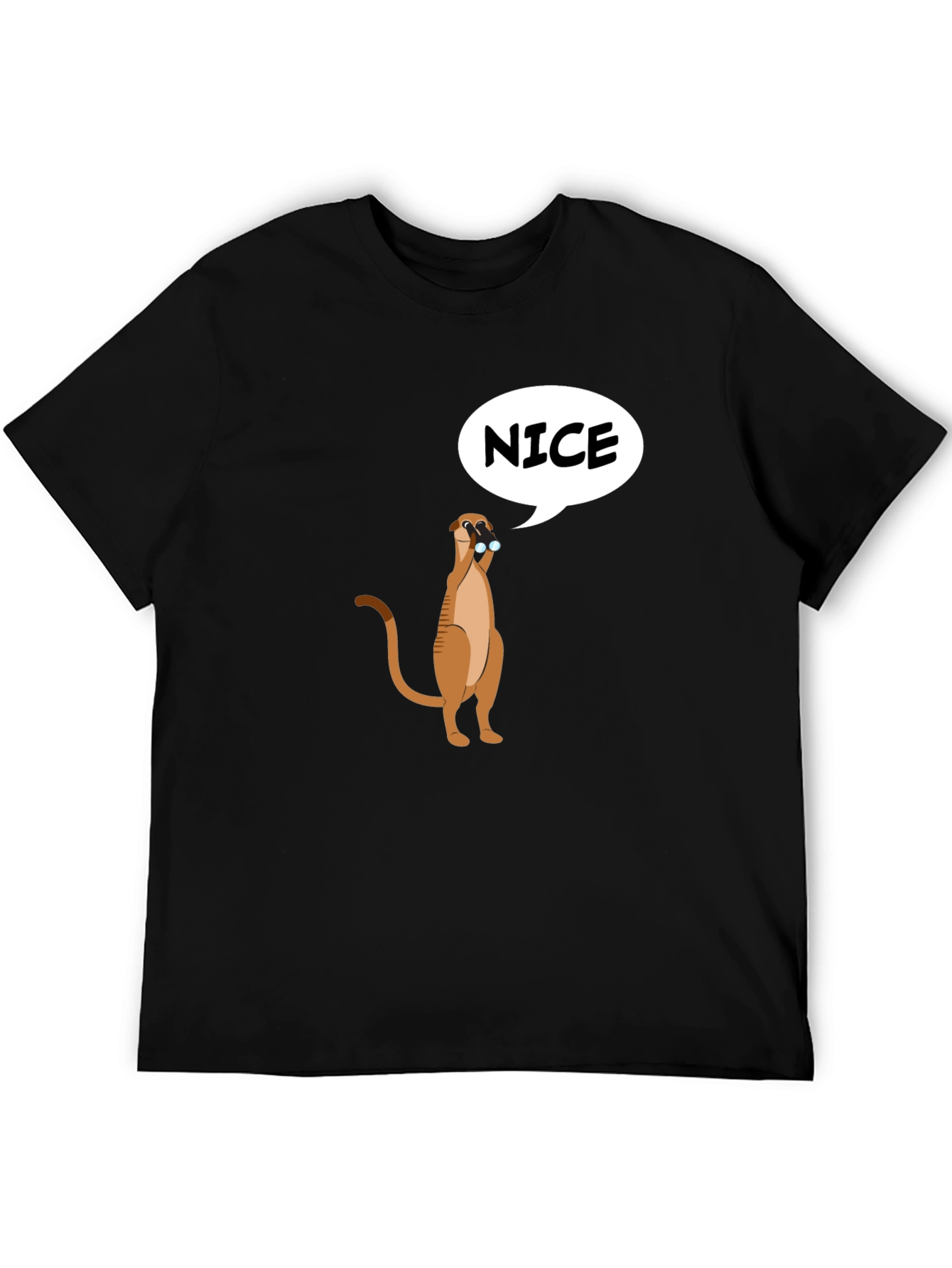 Black Funny Meerkat Nice T-Shirt - Unisex view 5
