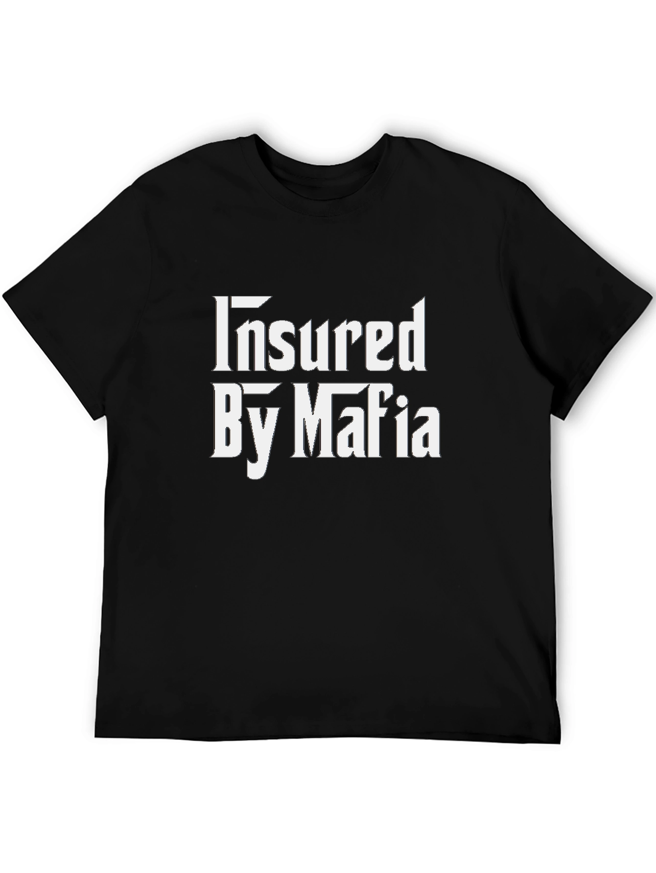 Black Insured By Mafia Graphic Tee view 5