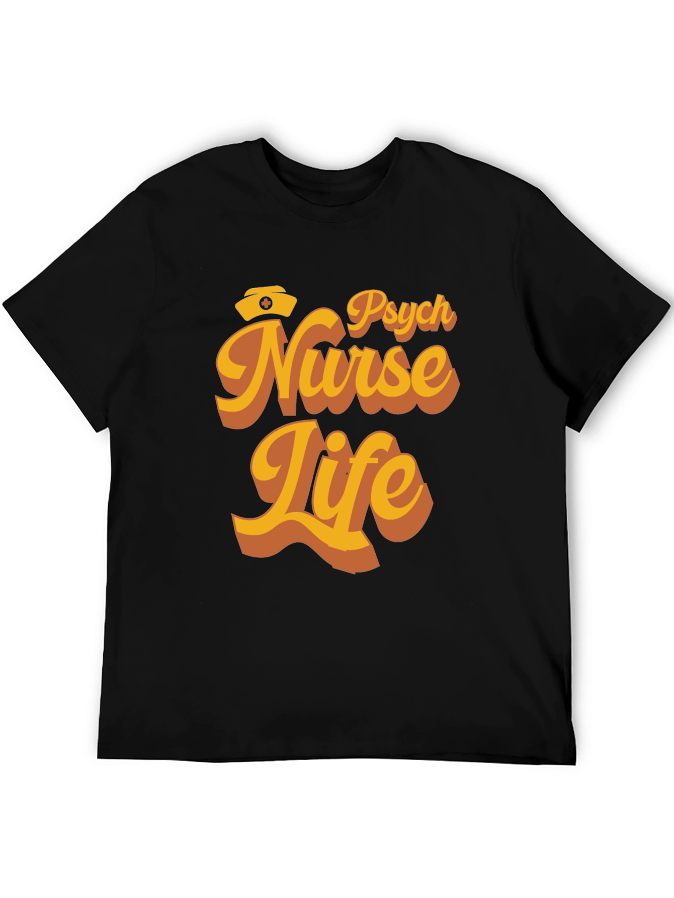 Black Psych Nurse Life T-Shirt - Retro Design view 5