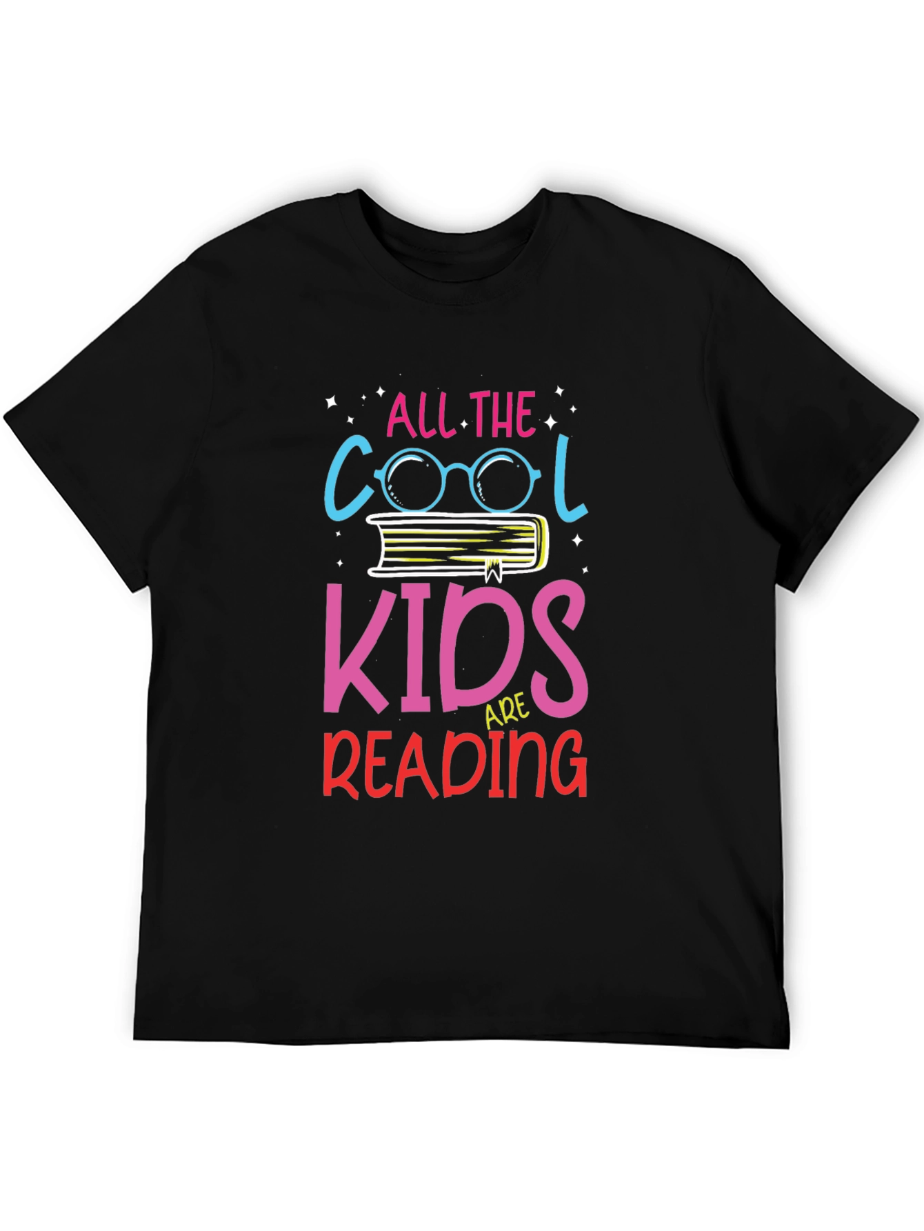 Black Cool Kids Reading T-Shirt - Bookworm Apparel view 5
