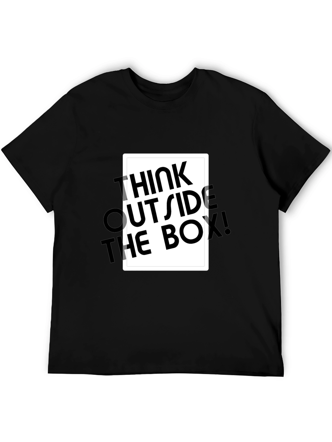 Black Think Outside the Box Graphic Tee - Black view 5
