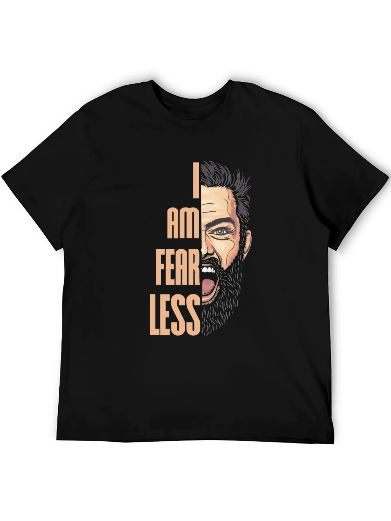 Black I Am Fearless Graphic T-Shirt view 5