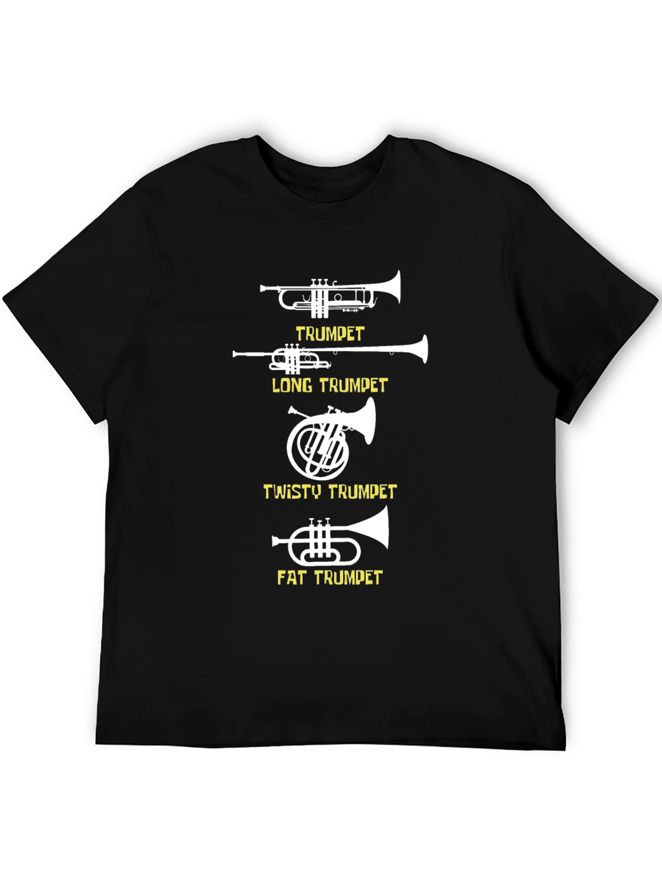 Black Funny Trumpet Variety Graphic Tee view 5