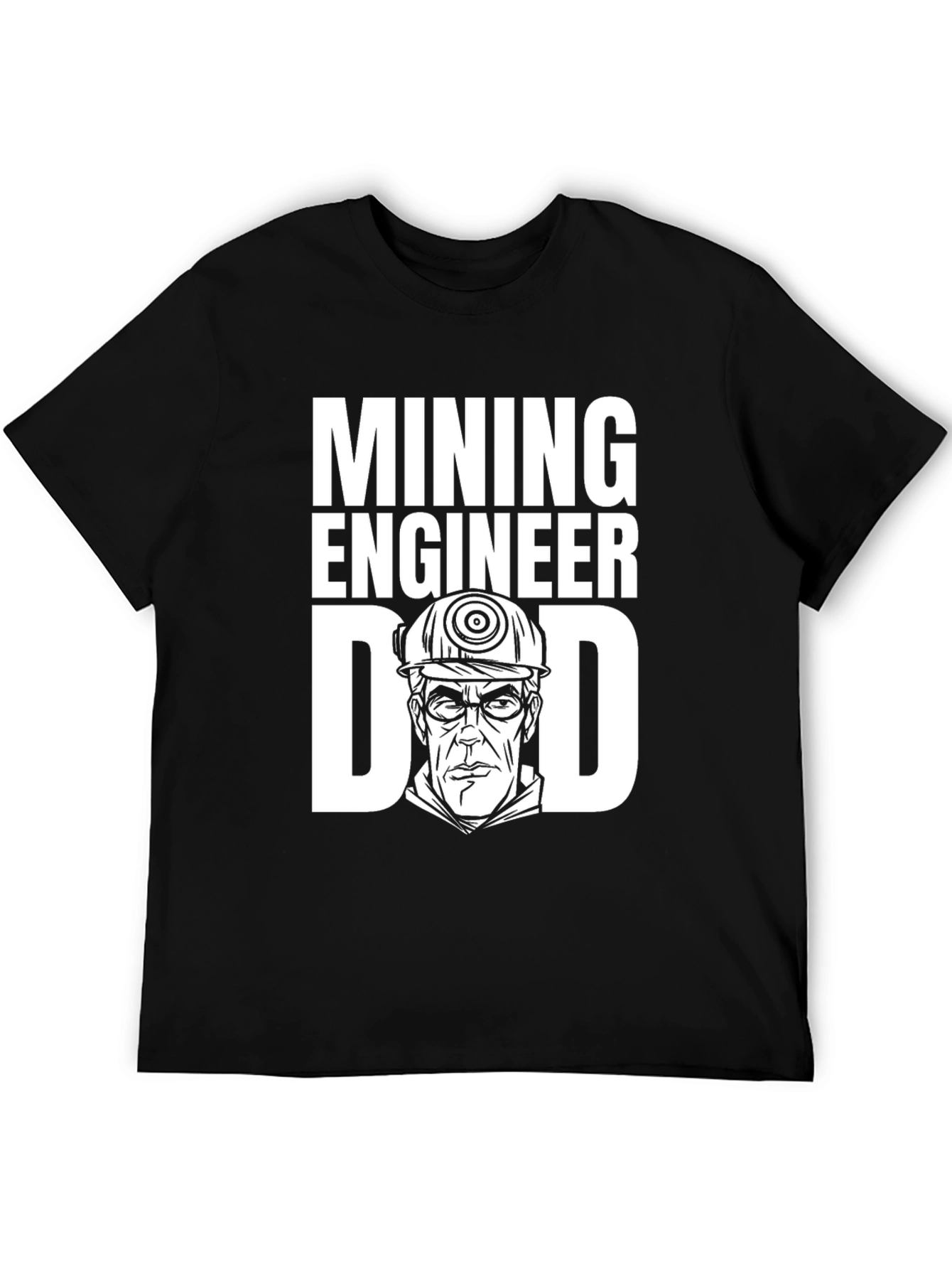 Black Mining Engineer Dad T-Shirt - Gift for Miners view 5